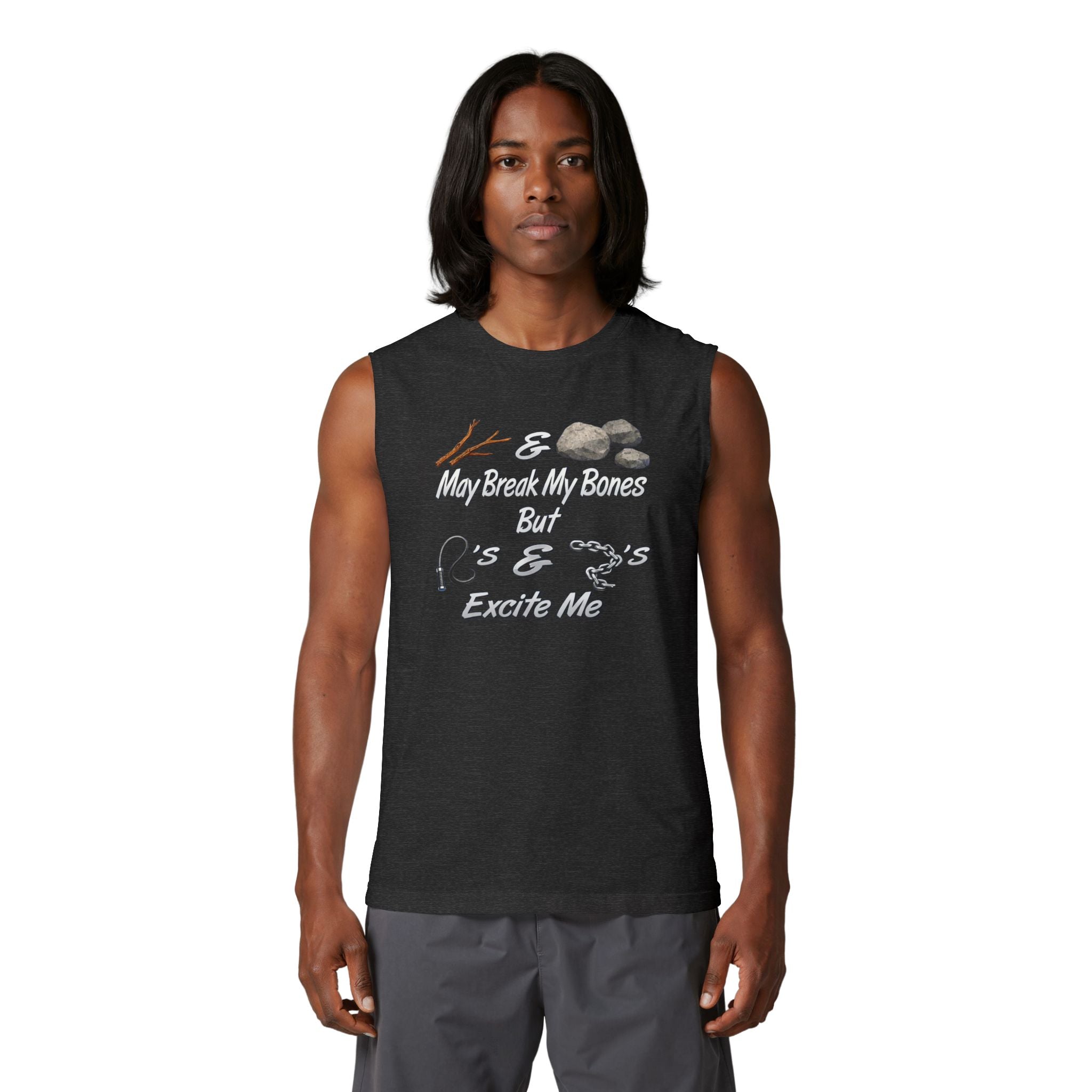 Muscle Tank — "Whips & Chains Excite Me" Adventure Tank Top