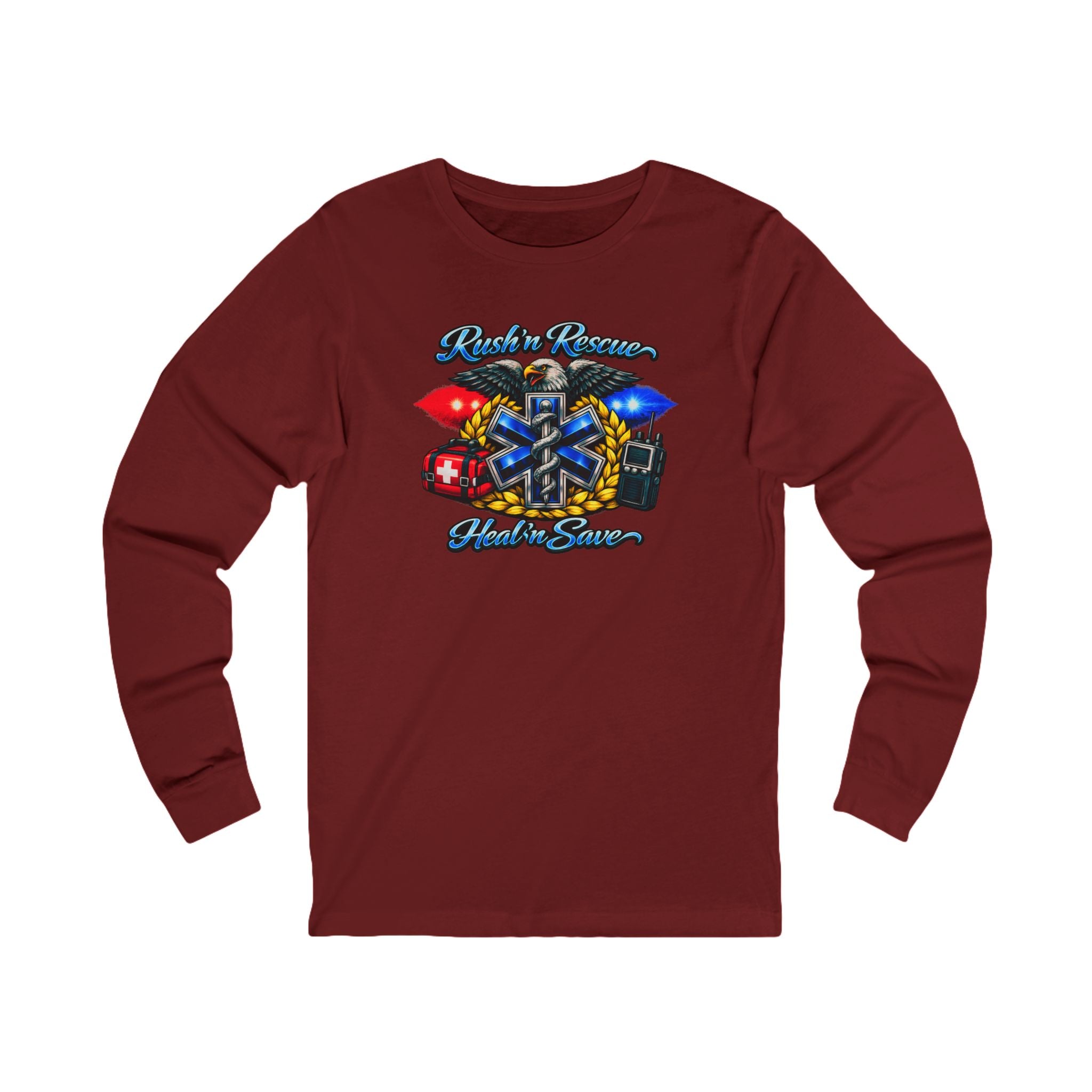 Paramedic EMS Star of Life Long Sleeve Tee