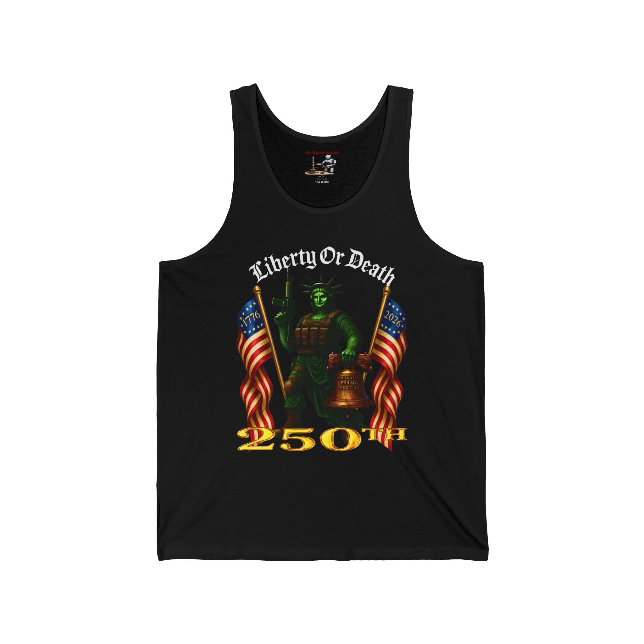 Liberty or Death 250th Anniversary Tank Top – Patriotic Revolutionary War Design