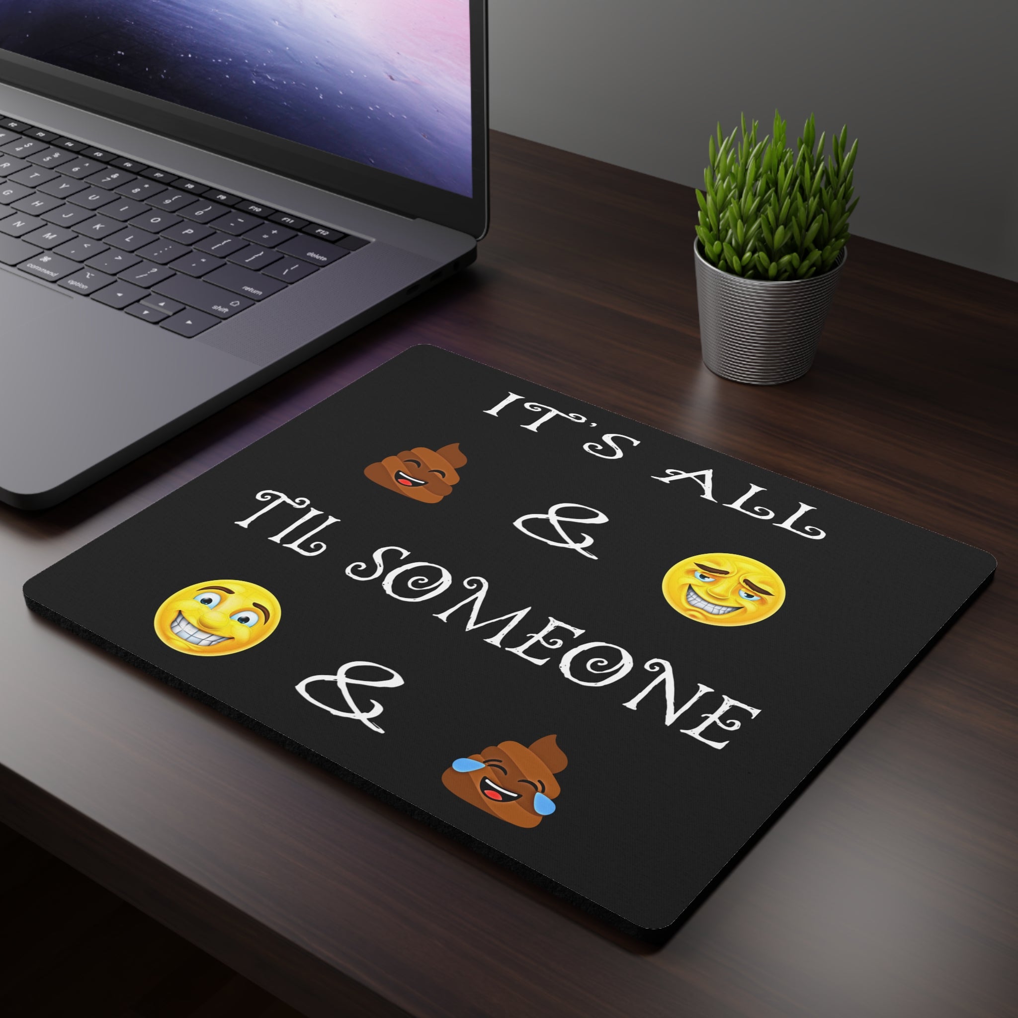 9.3″ x 7.8" Funny Emoji Mouse Pad