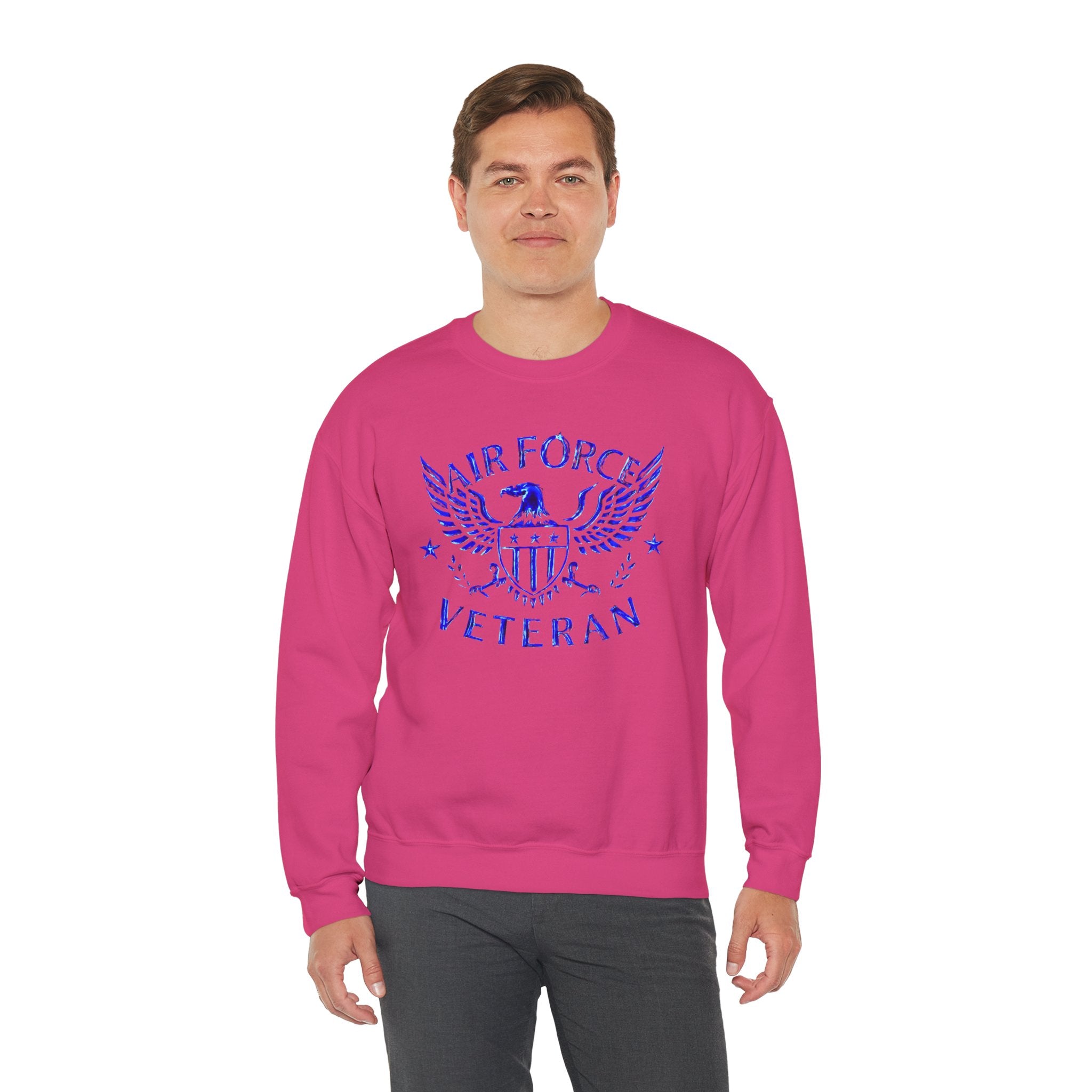 Air Force Veteran Crewneck Sweatshirt — Eagle Emblem Military Pride