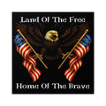 6" × 6" "Land of the Free, Home of the Brave" Square Sticker (Indoor/Outdoor)