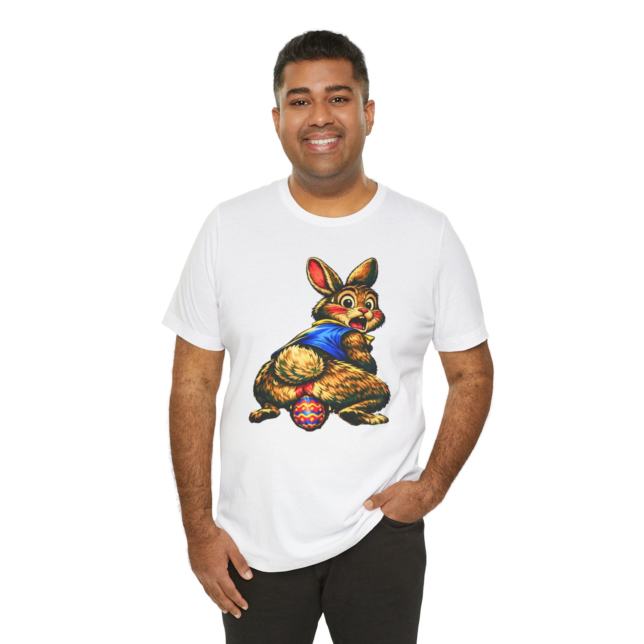 Easter Bunny Laying Egg Graphic Tee