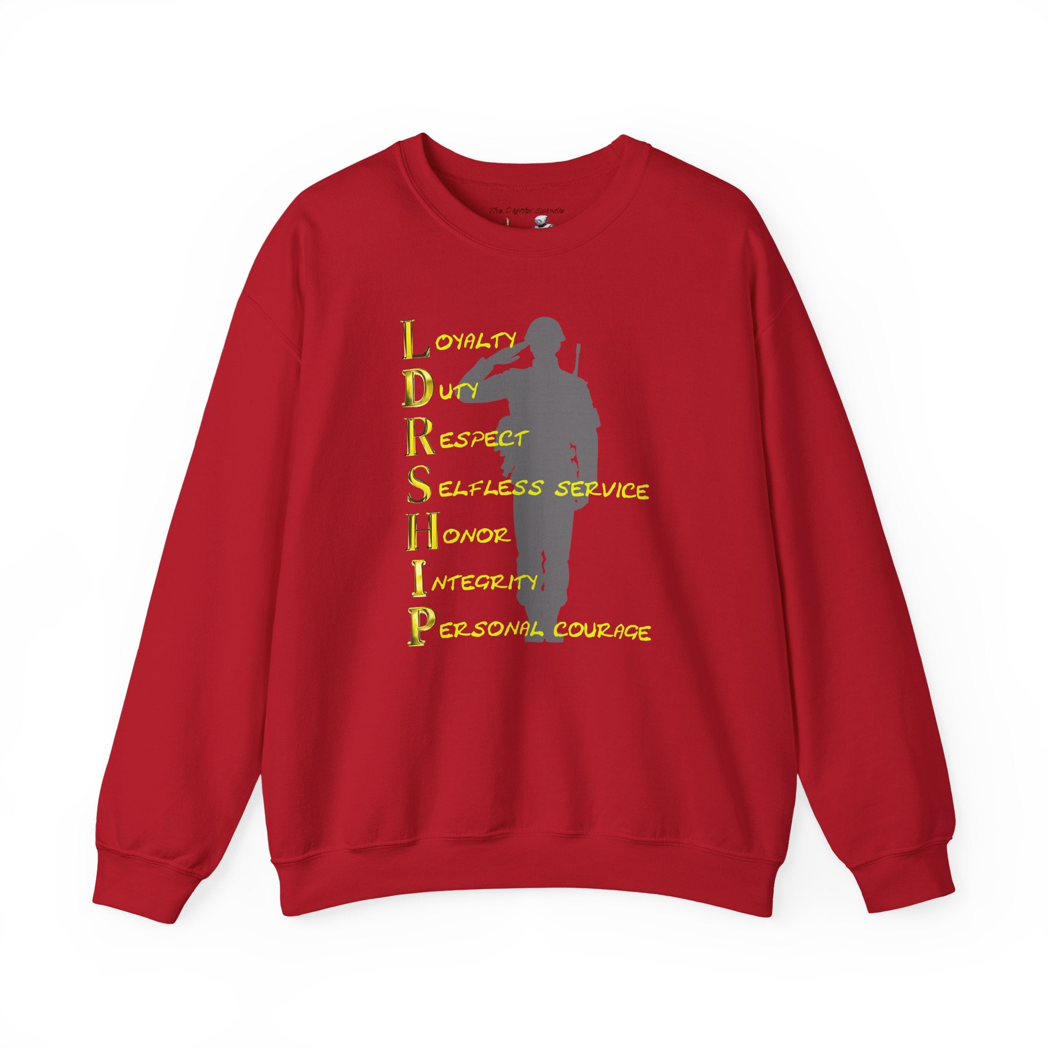 Leadership Military Salute Crewneck Sweatshirt — LDRSHIP Values Design