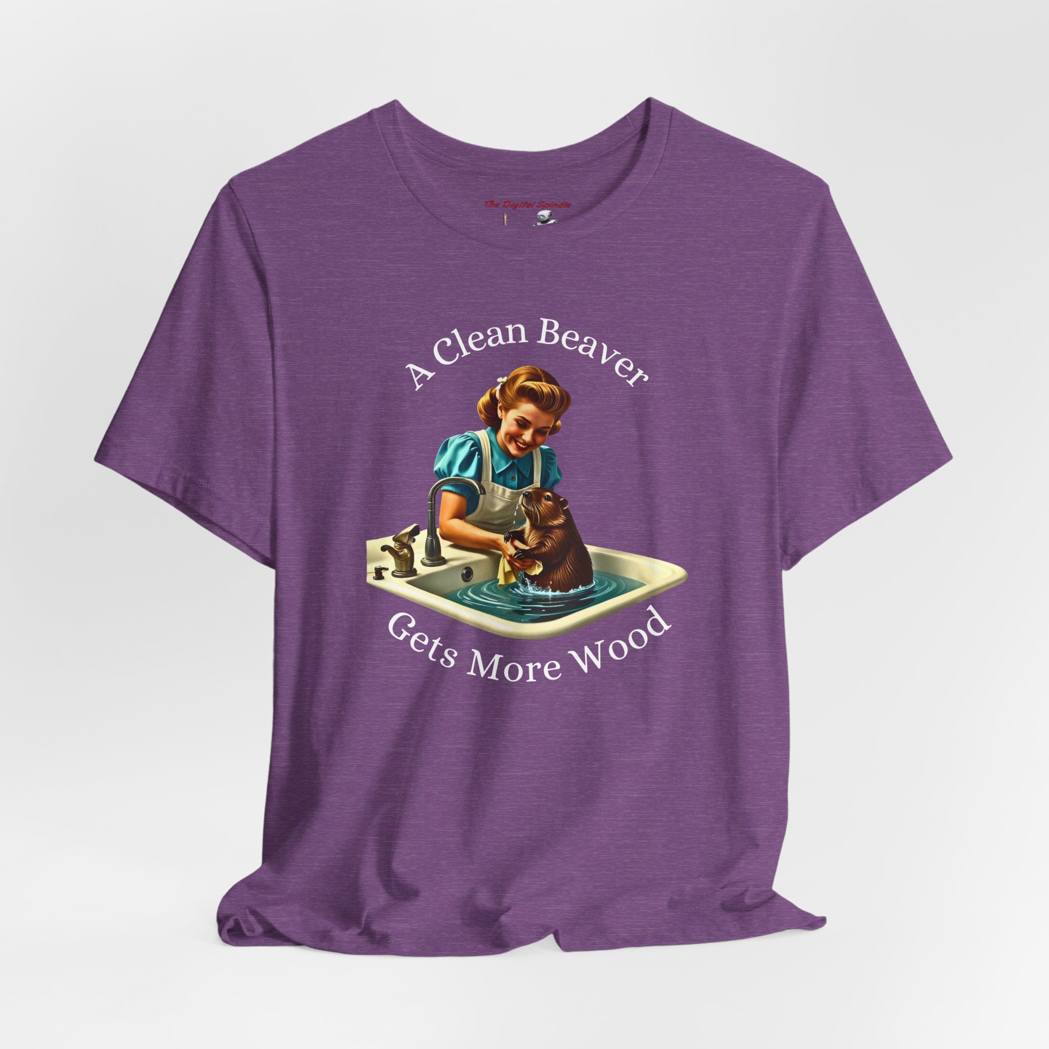 A Clean Beaver Gets More Wood Tee - Retro Vintage Humor T-Shirt