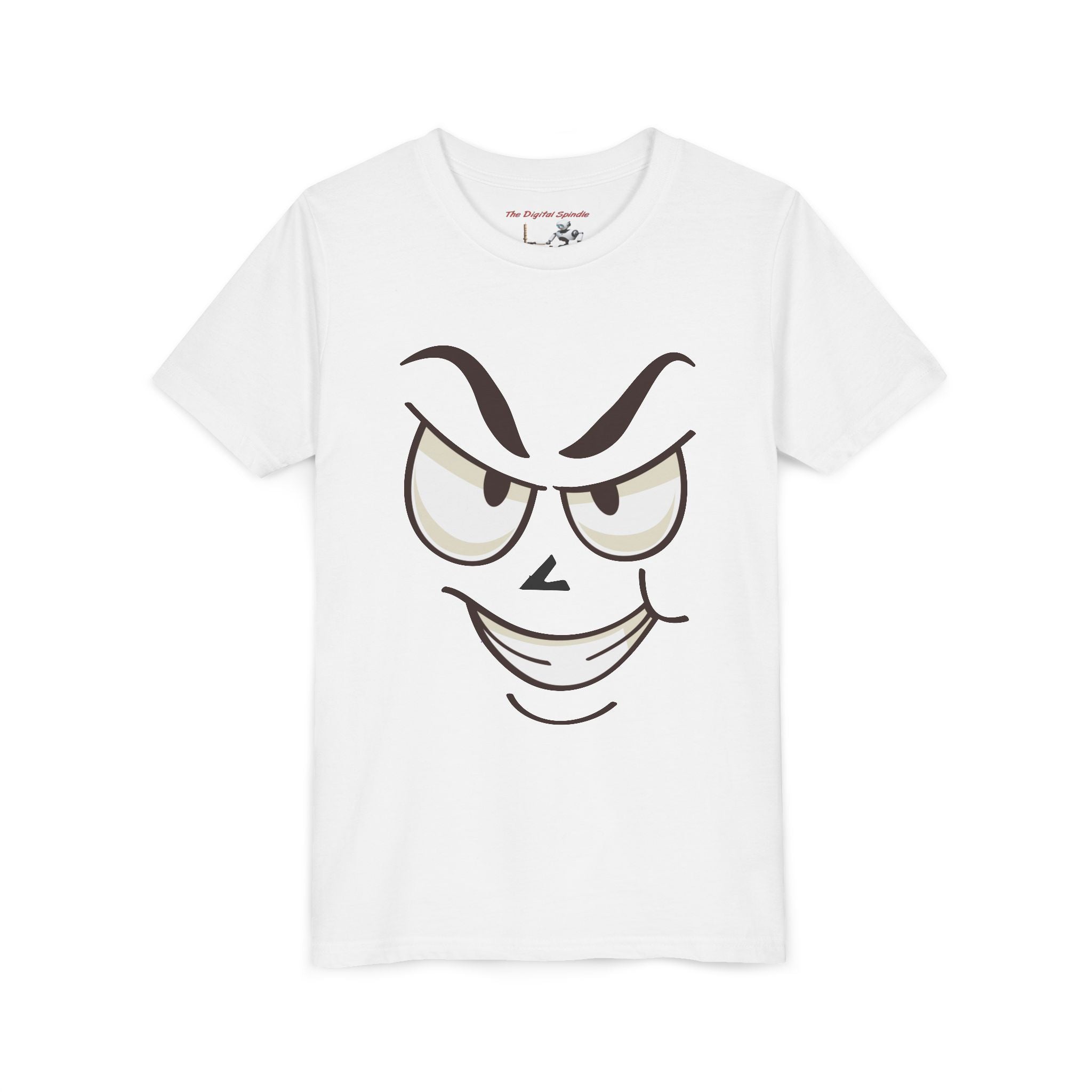 Mischievous Smirking Face Graphic Shirt (Funny Kids Tee)