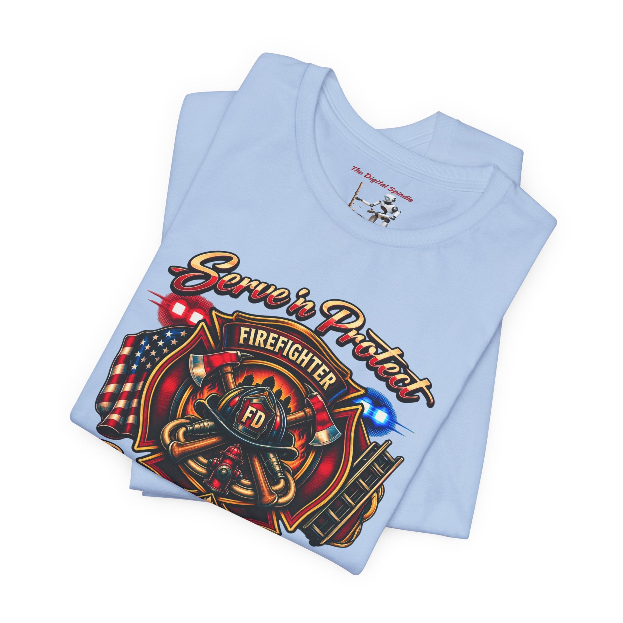 Firefighter “Service & Protect, Courage in Action” Graphic Tee
