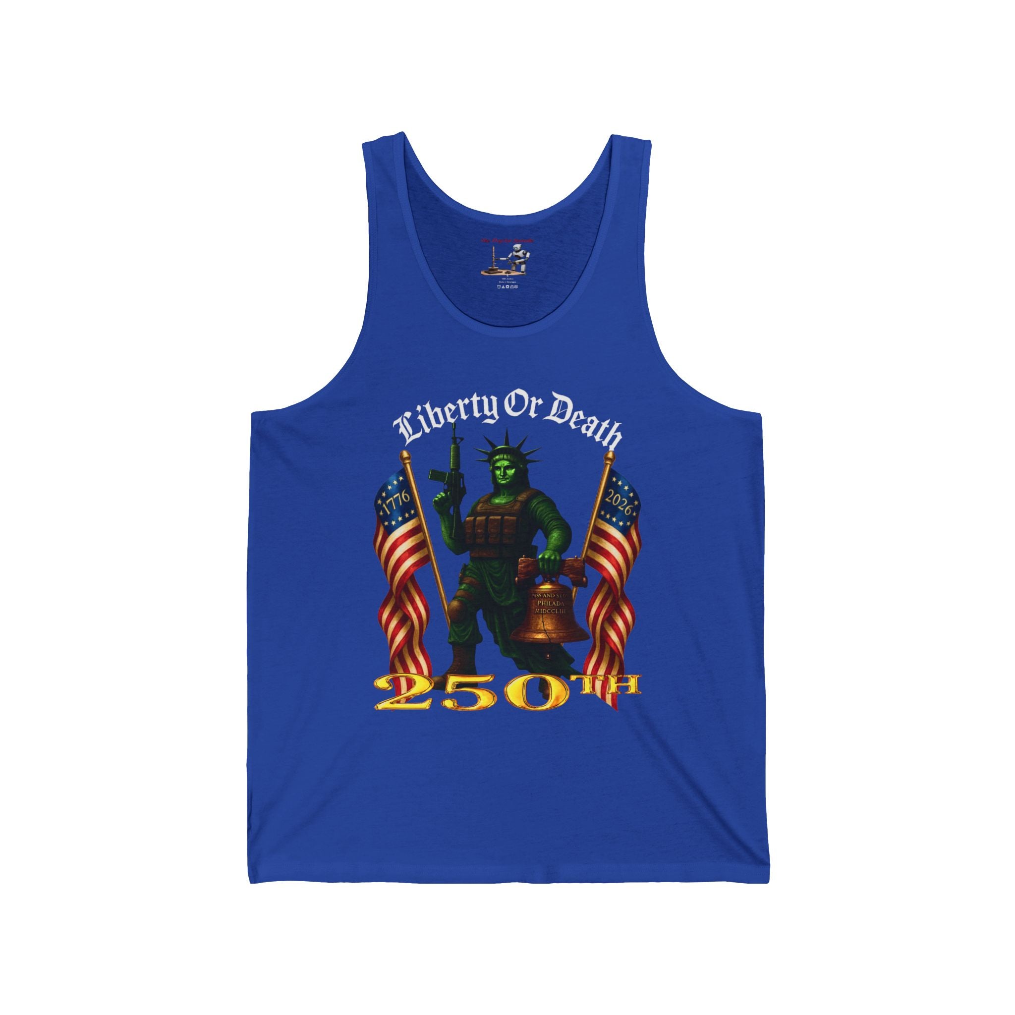 Liberty or Death 250th Anniversary Tank Top – Patriotic Revolutionary War Design