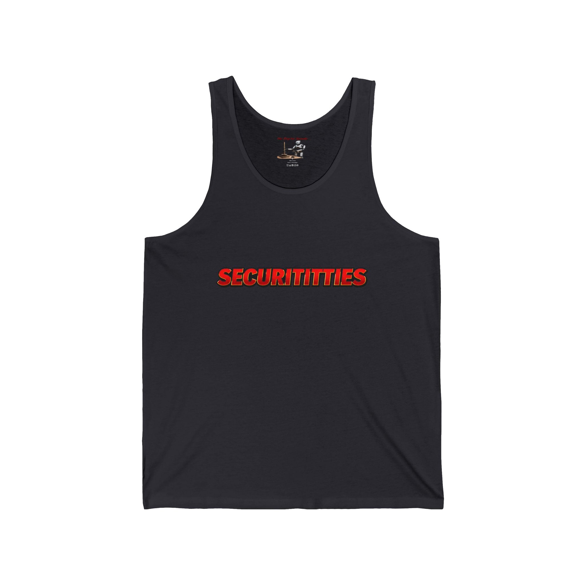 Securitititties Tank Top — Funny Bold Logo Graphic Tank for Party & Pride