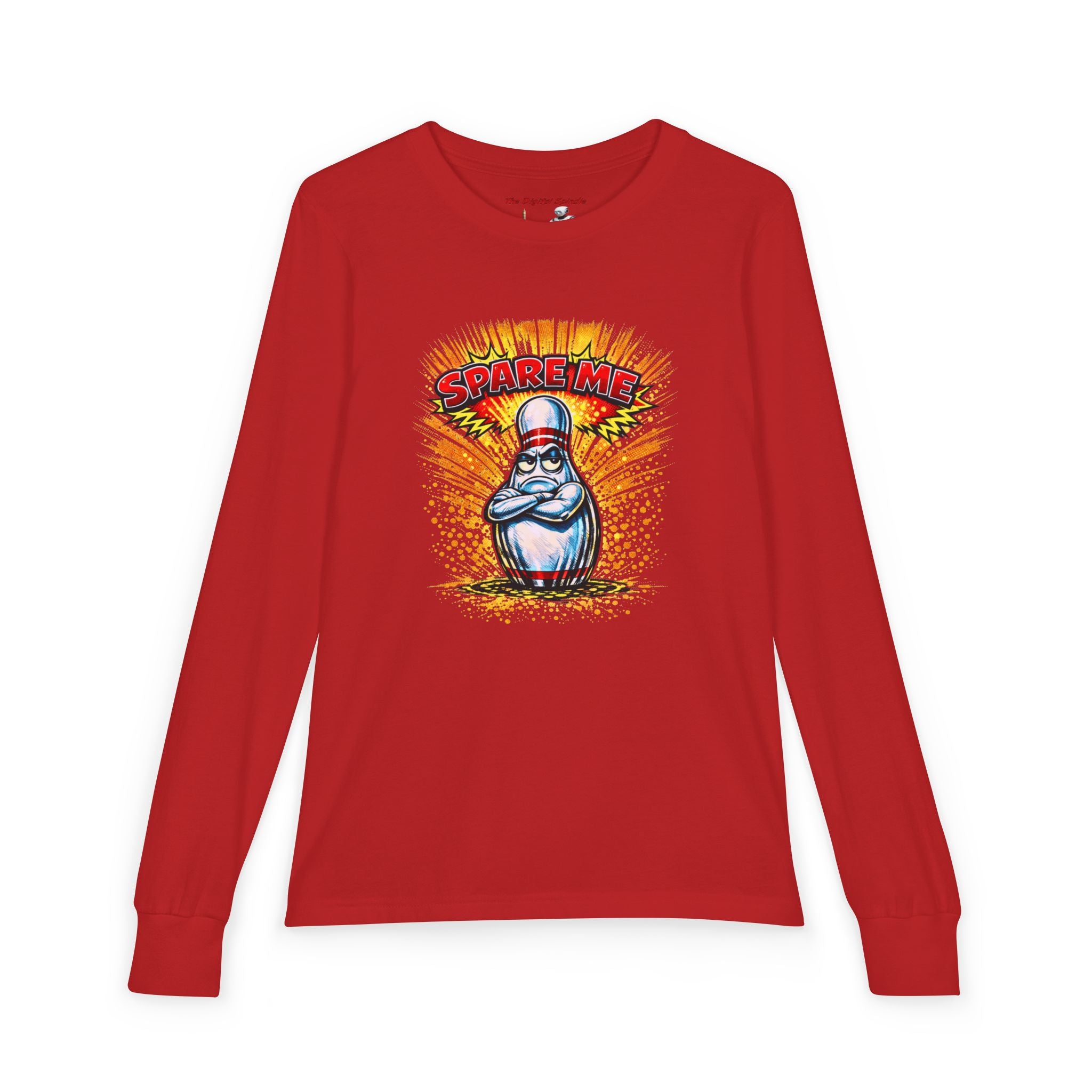 'Spare Time' Cartoon Bowling Pin Graphic Tee
