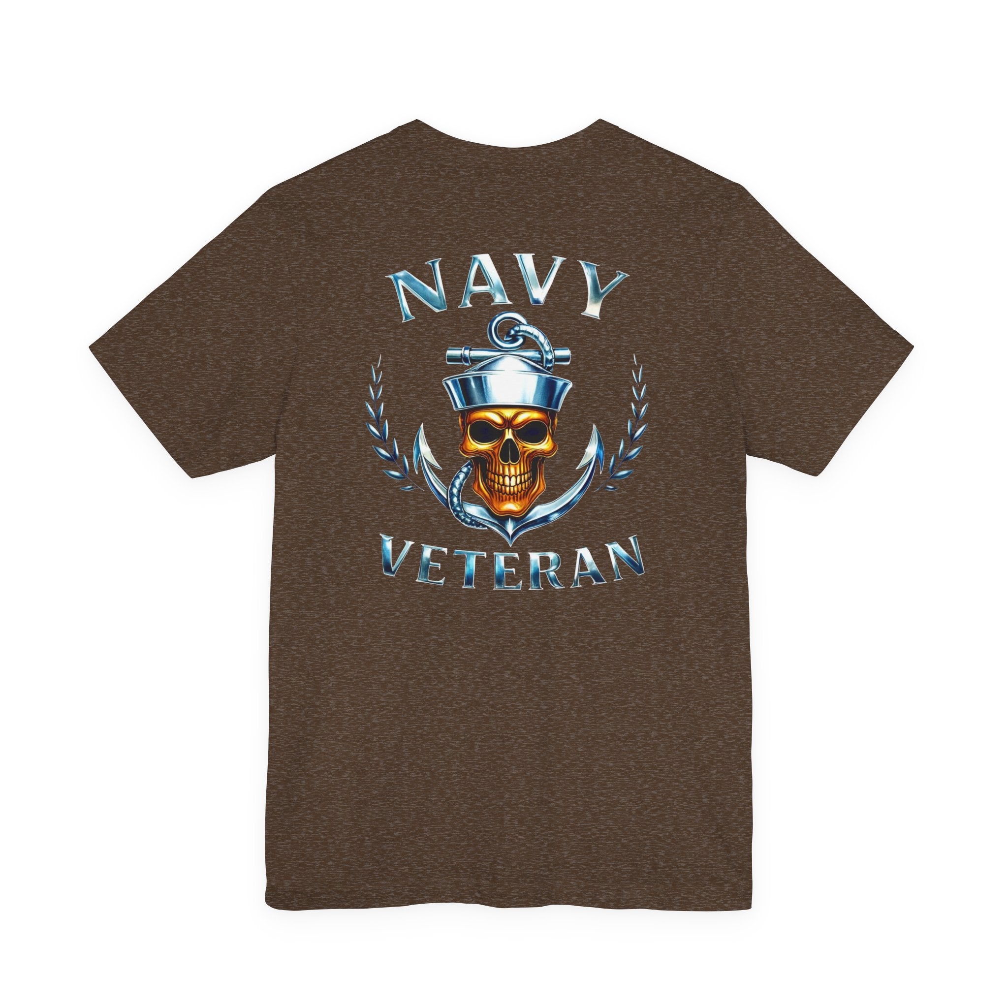 Navy Veteran T-Shirt — Anchor & Skull Military Tribute Tee
