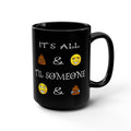 Funny Emoji 15oz Black Coffee Mug