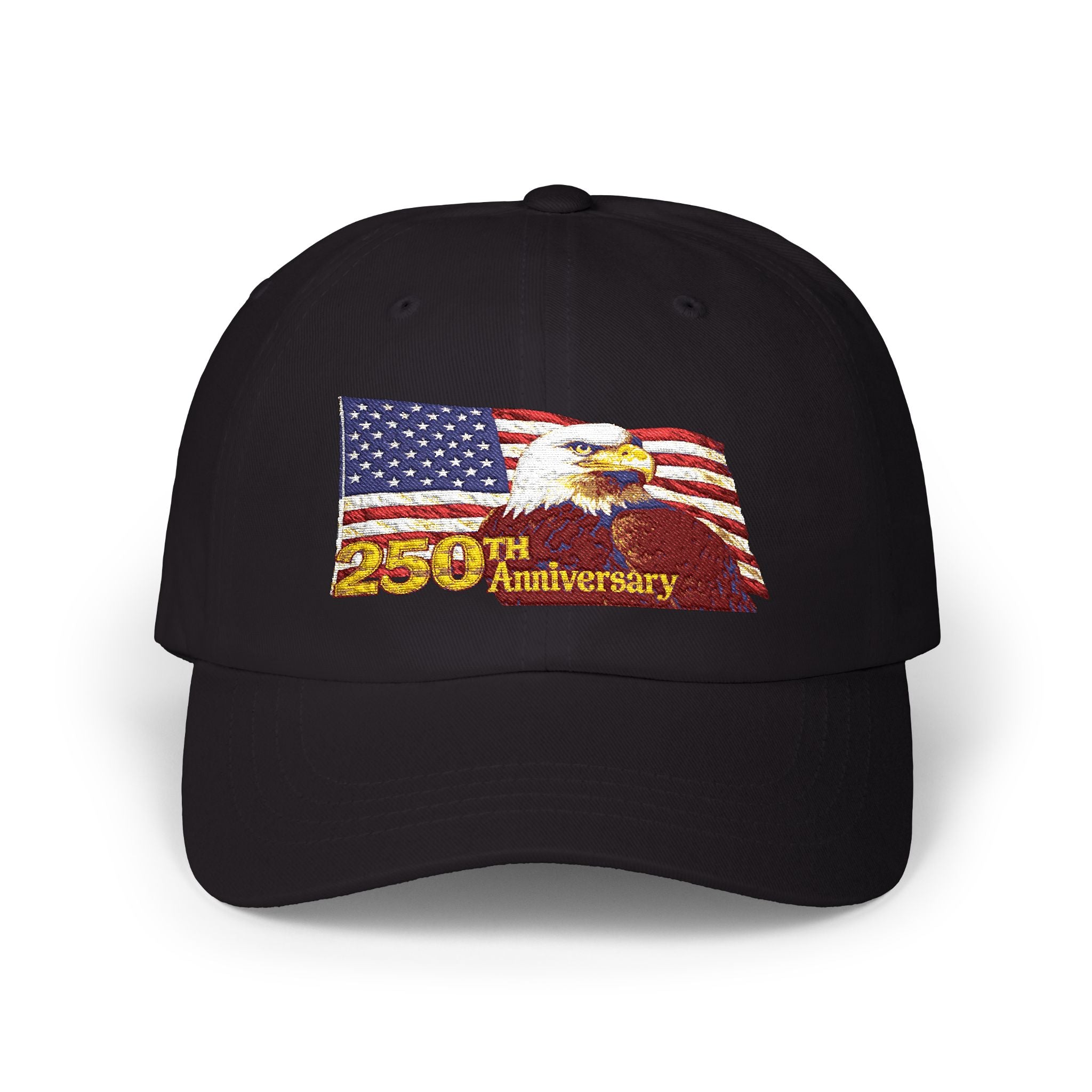 250th Anniversary American Flag Dad Cap — Patriotic Historic Commemorative Hat