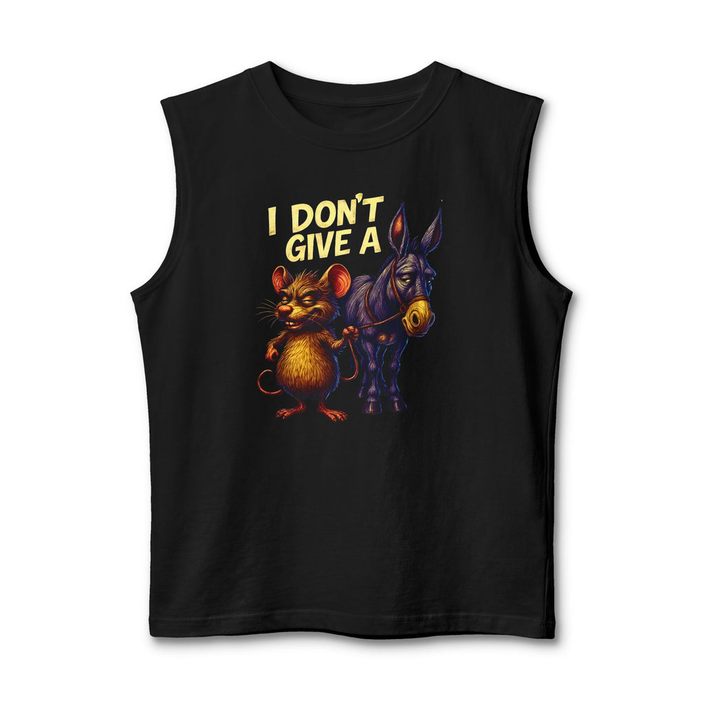Muscle Tank — 'I Don't Give A' Rat & Donkey Vintage Graphic