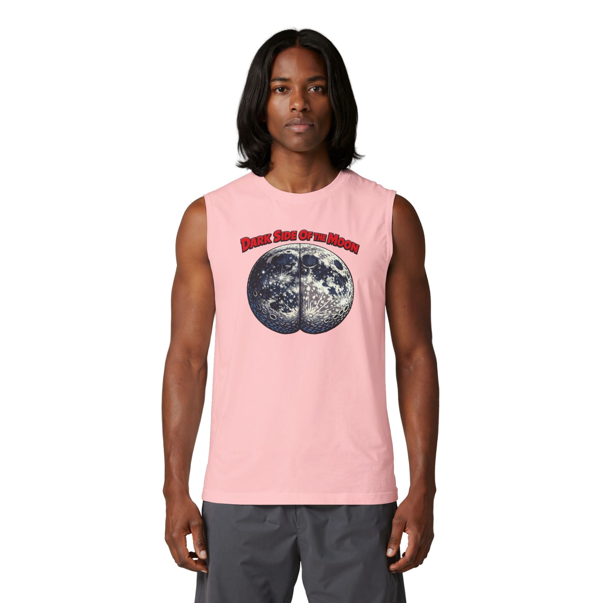 Dark Side of the Moon Muscle Tank — Vintage Moon Butt Graphic Tank Top