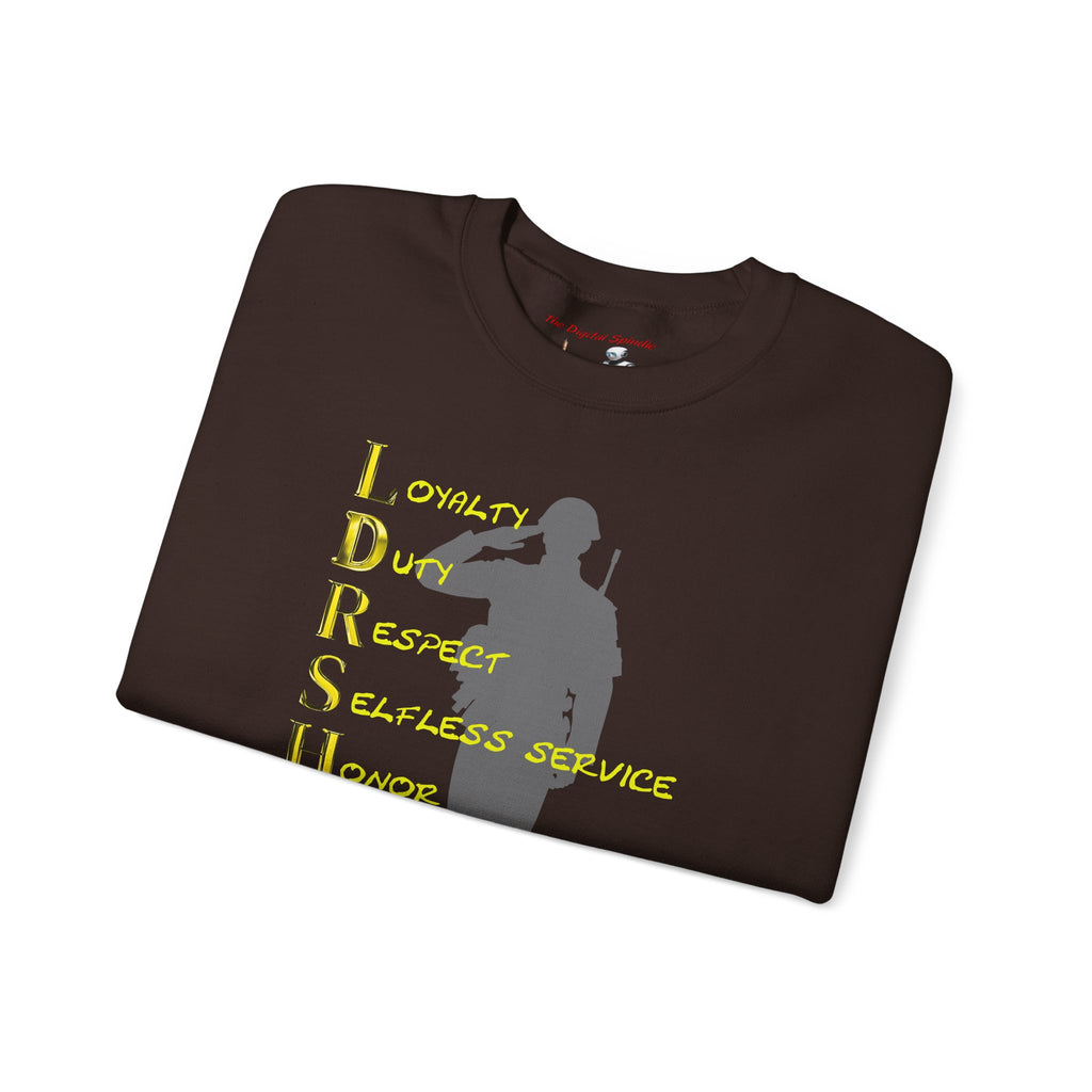 Leadership Military Salute Crewneck Sweatshirt — LDRSHIP Values Design
