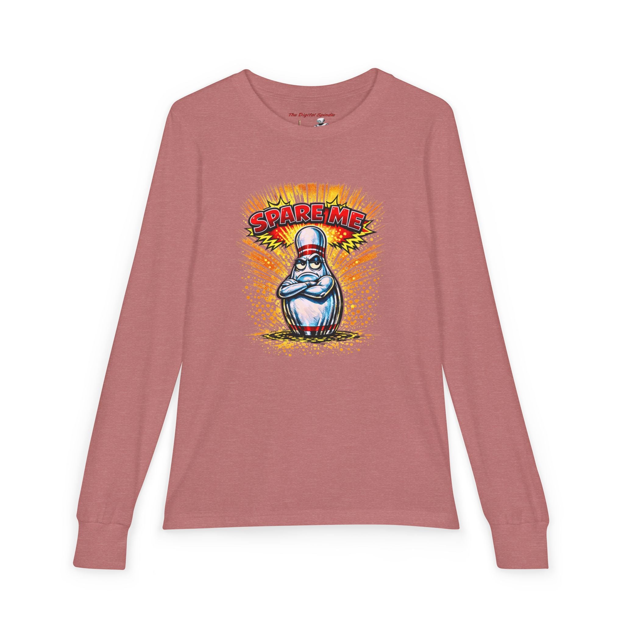 'Spare Time' Cartoon Bowling Pin Graphic Tee