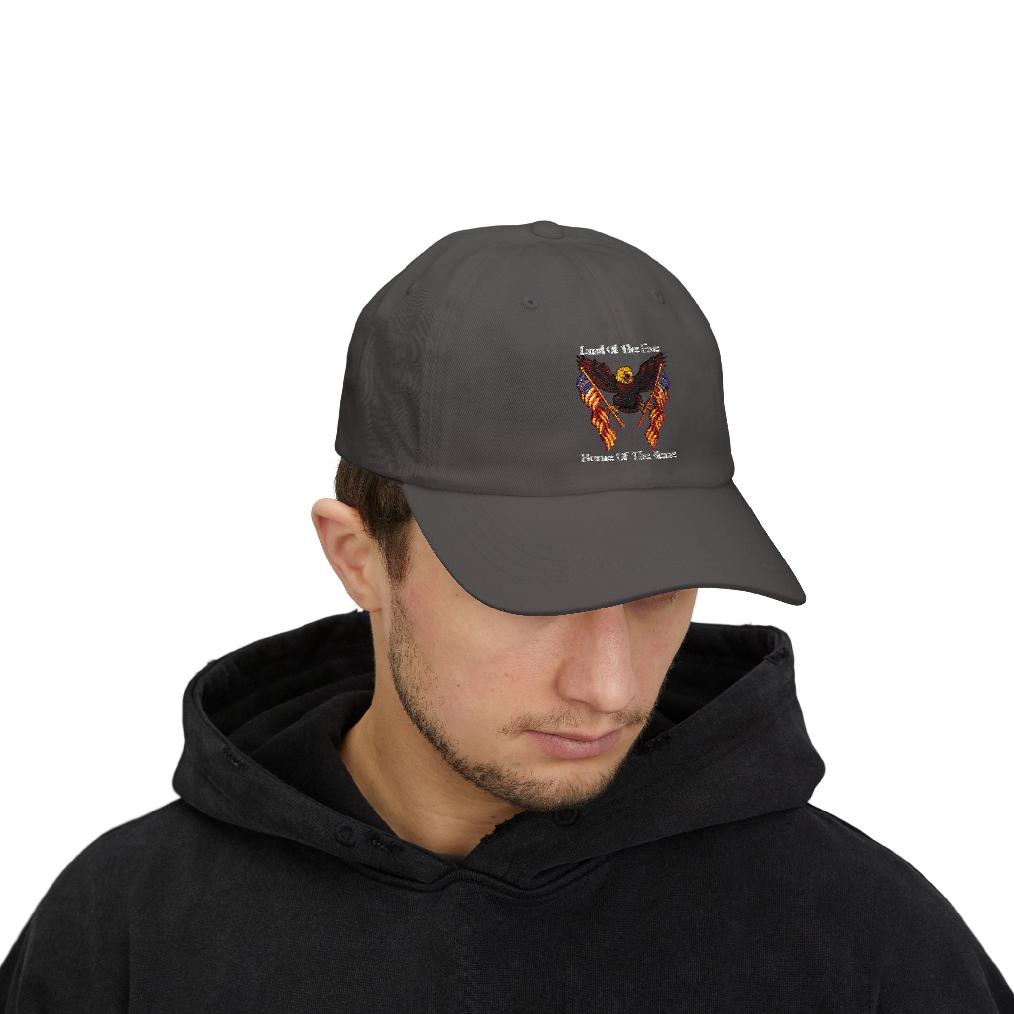 Land Of The Free Classic Dad Cap — Patriotic Eagle Embroidered Baseball Hat