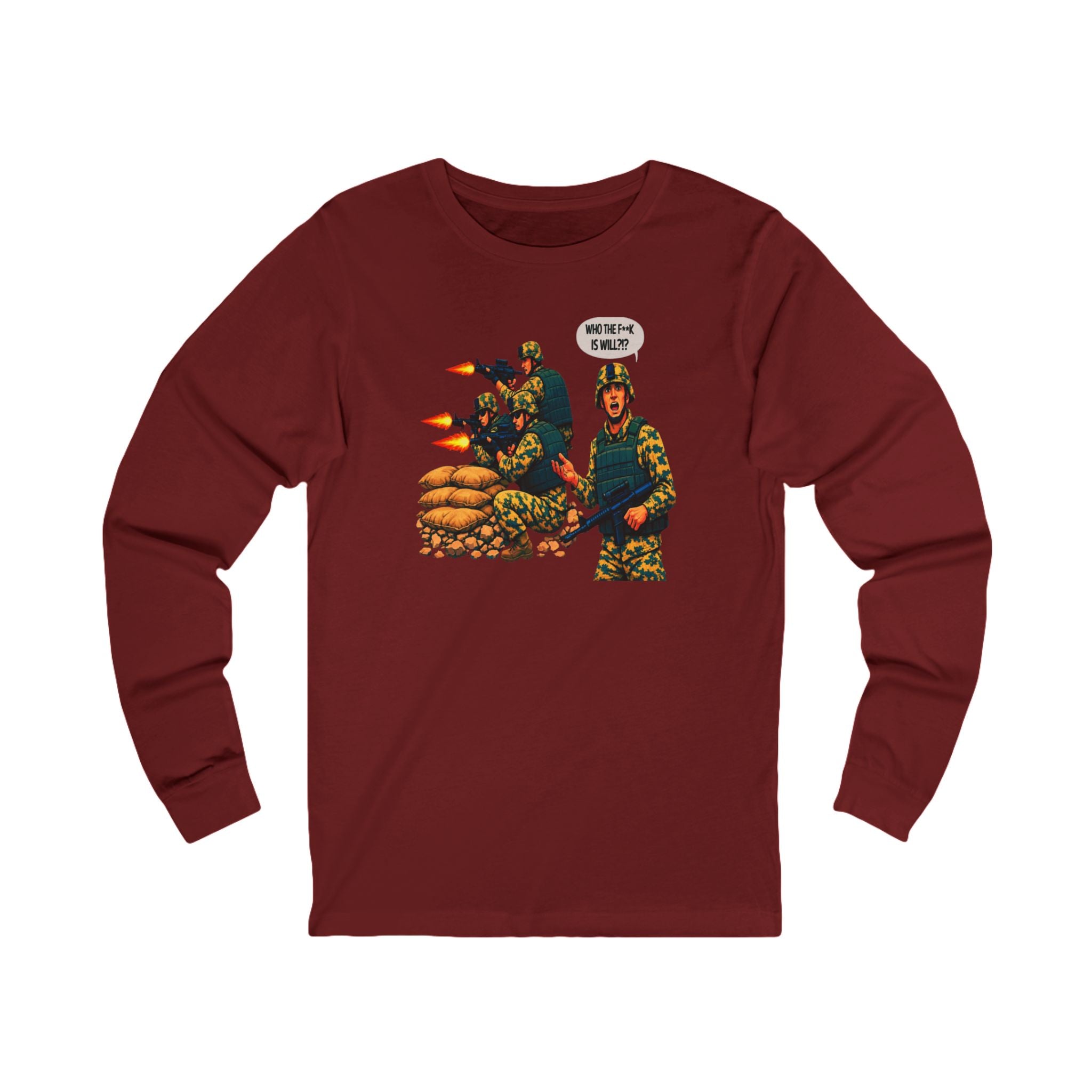 'Who The F**K Is Will?' Military Graphic Shirt