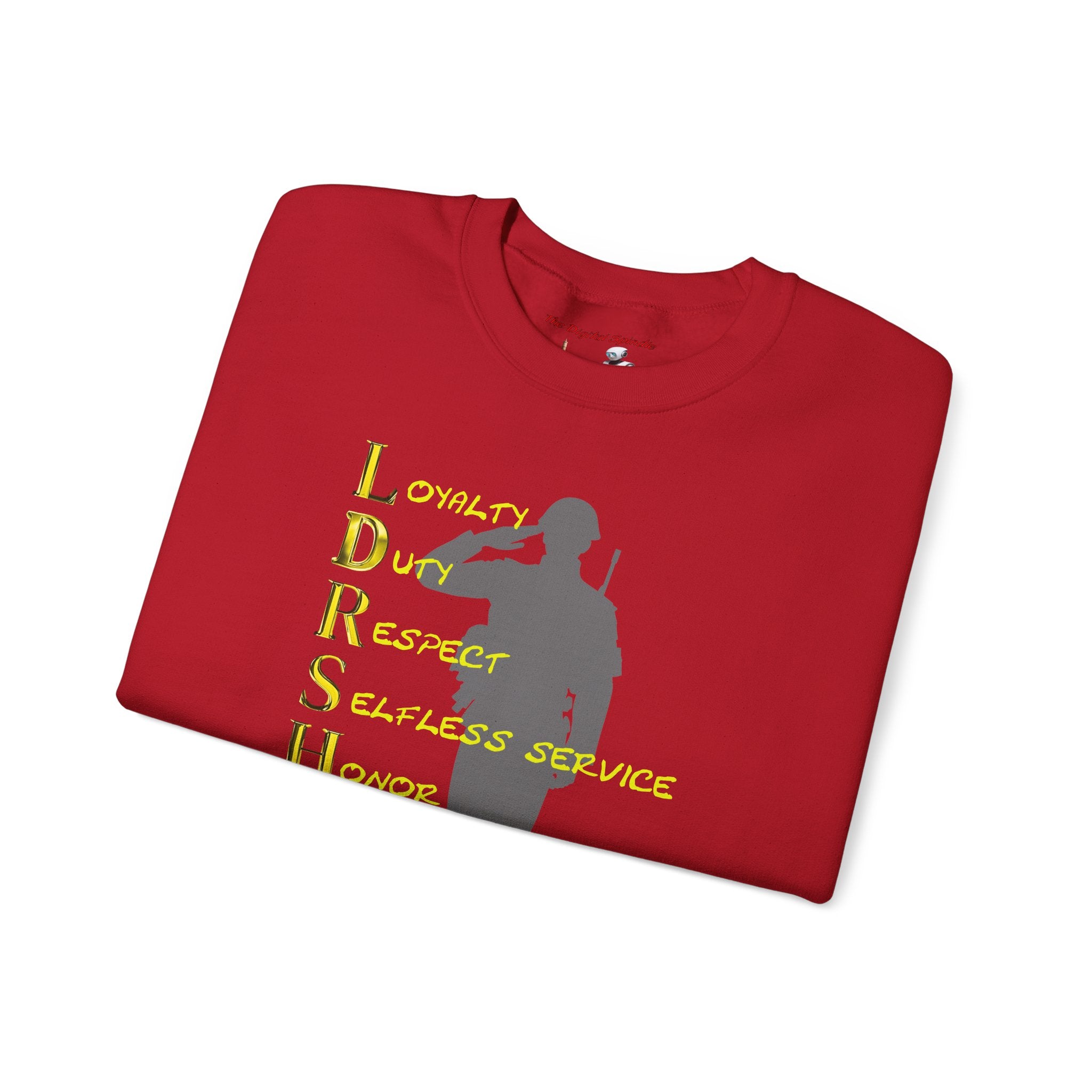 Leadership Military Salute Crewneck Sweatshirt — LDRSHIP Values Design
