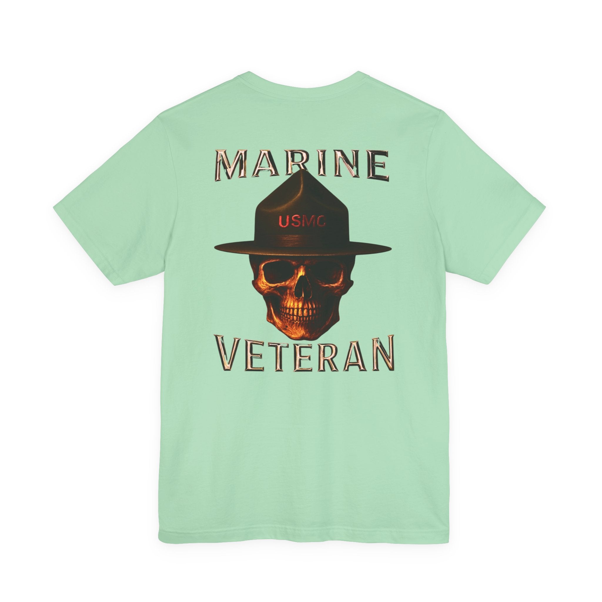 Marine Veteran T-Shirt — USMC Skull Drill Instructor Design