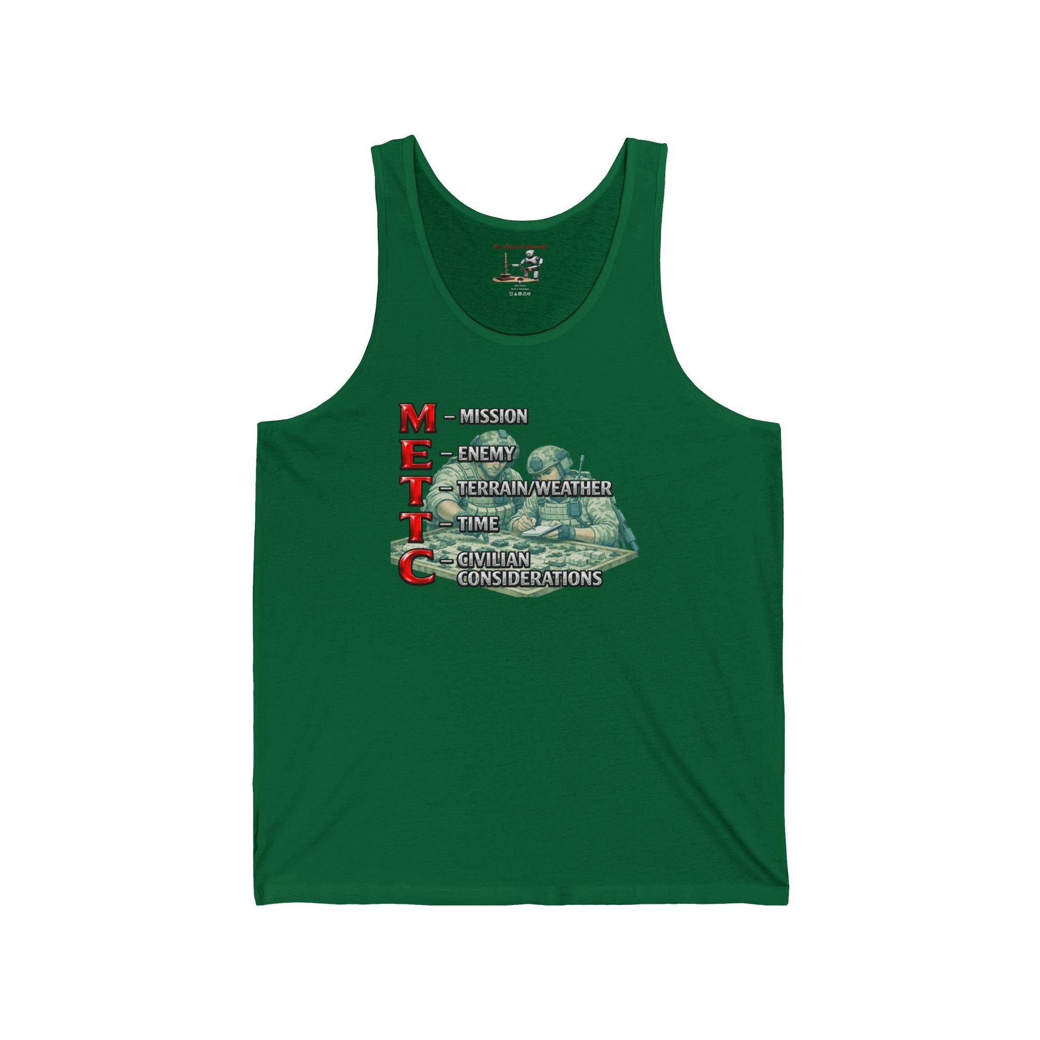 MEITC Military Tank Graphic Tank Top — Tactical Vintage Soldier Design