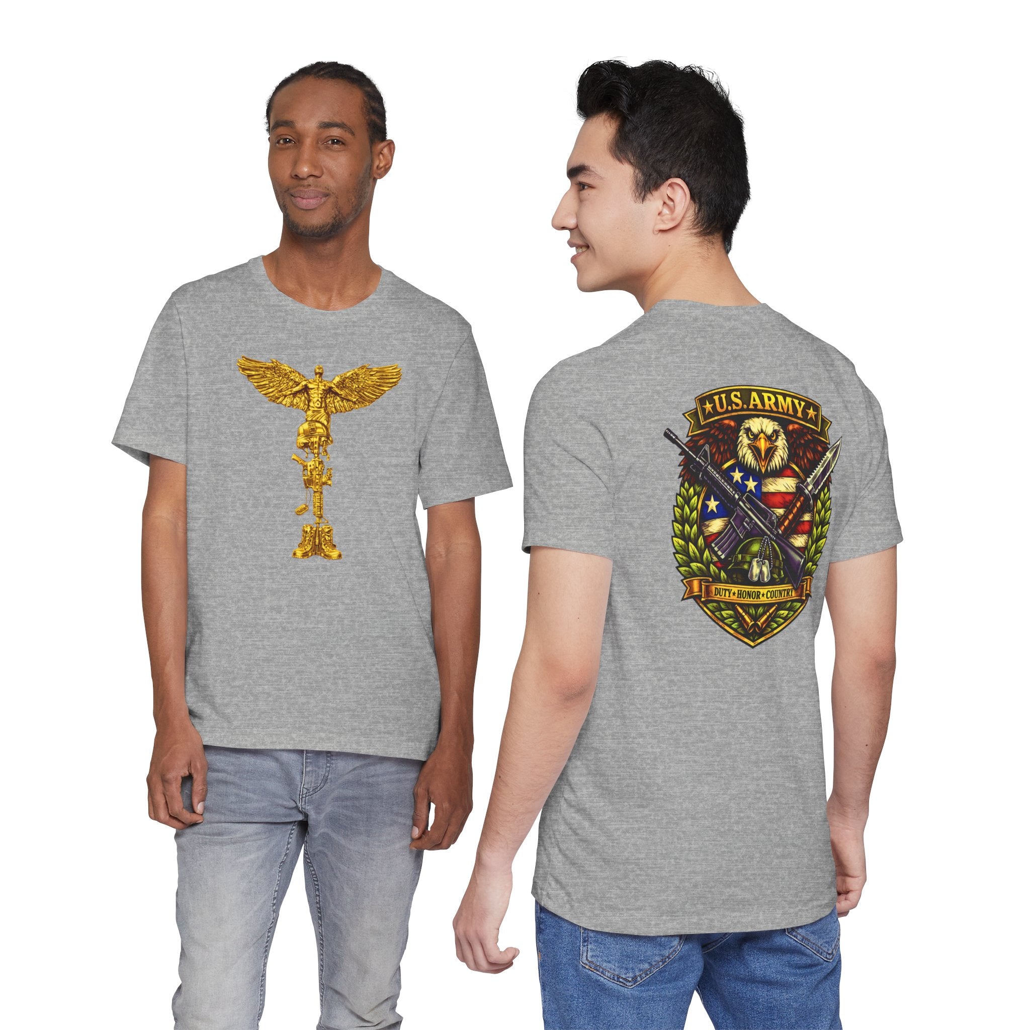 Fallen Soldier Rising Angel T-Shirt — Patriotic Military Veteran Tee