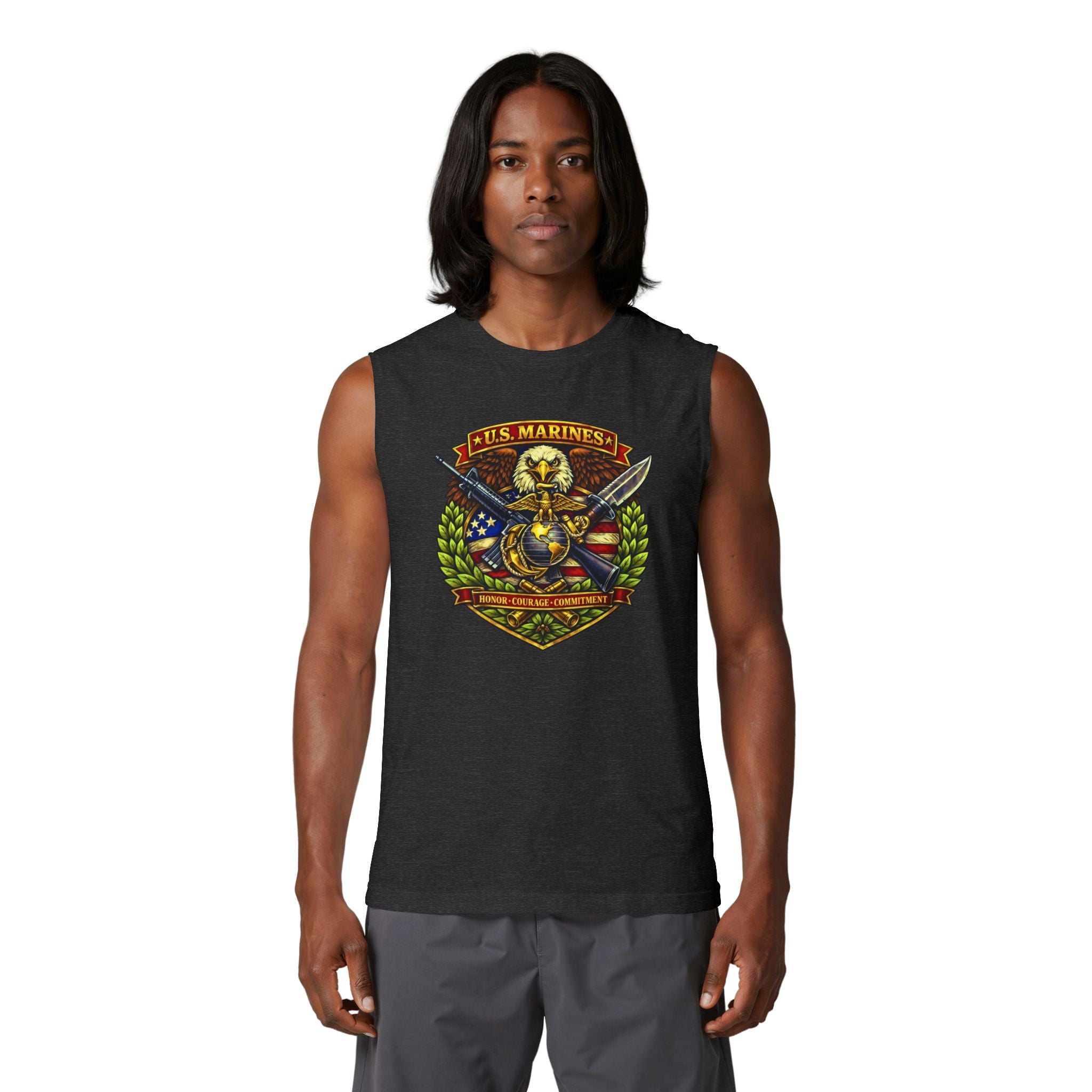 U.S. Marines Honor, Courage, Commitment Muscle Tank