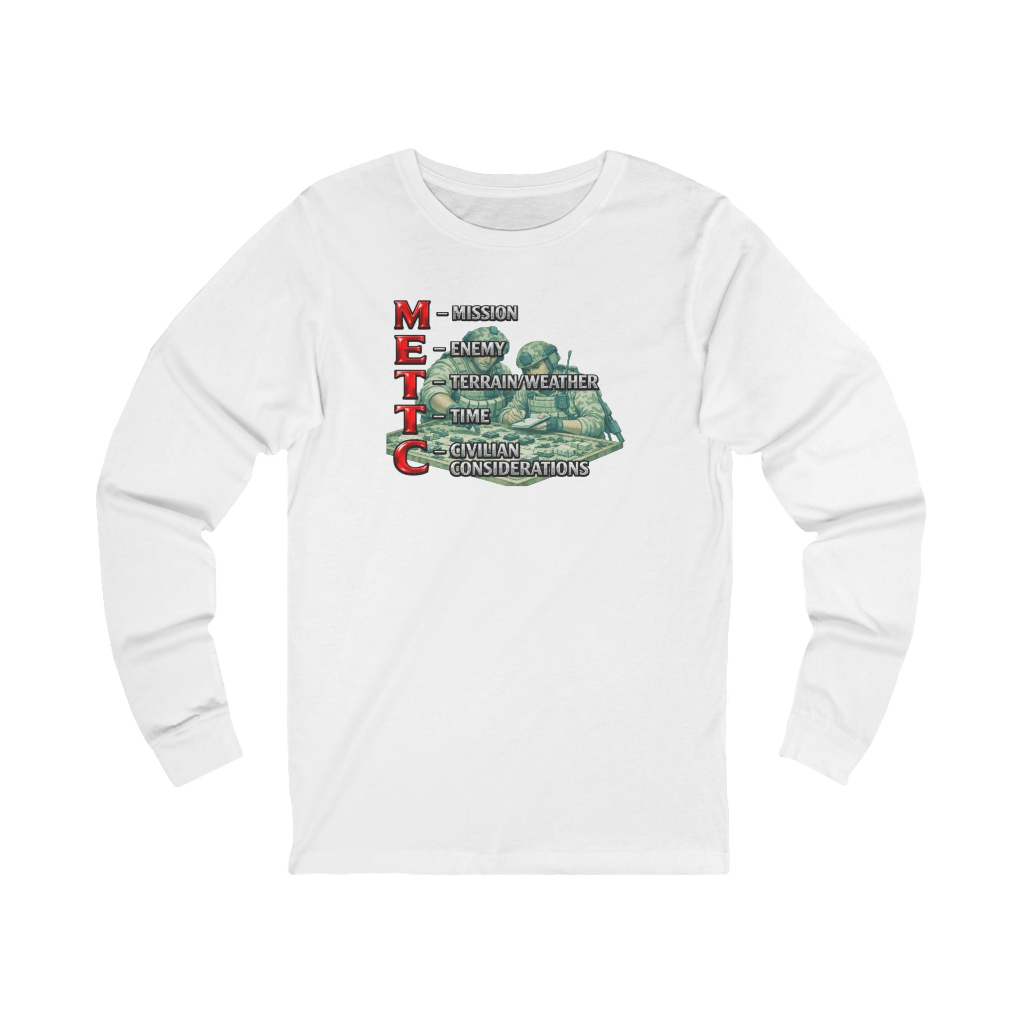 METTC Acronym Long Sleeve Tee — Tactical Training Graphic