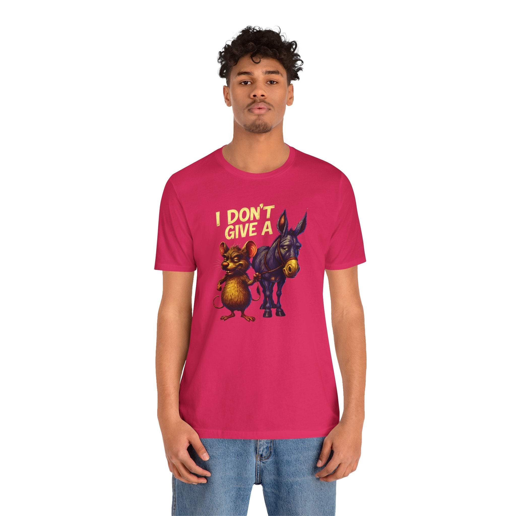I Don't Give A — Funny Rat & Donkey Graphic Tee