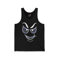 Smirking Face Tank Top — Playful Grin Graphic Sleeveless Tee