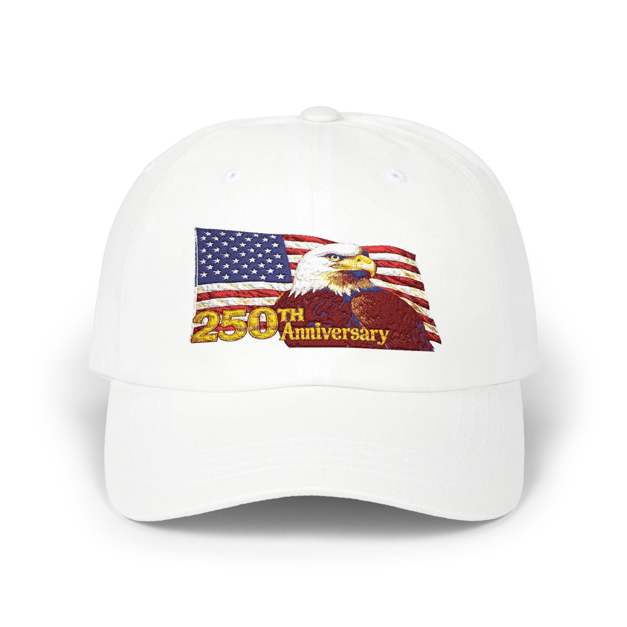 250th Anniversary American Flag Dad Cap — Patriotic Historic Commemorative Hat