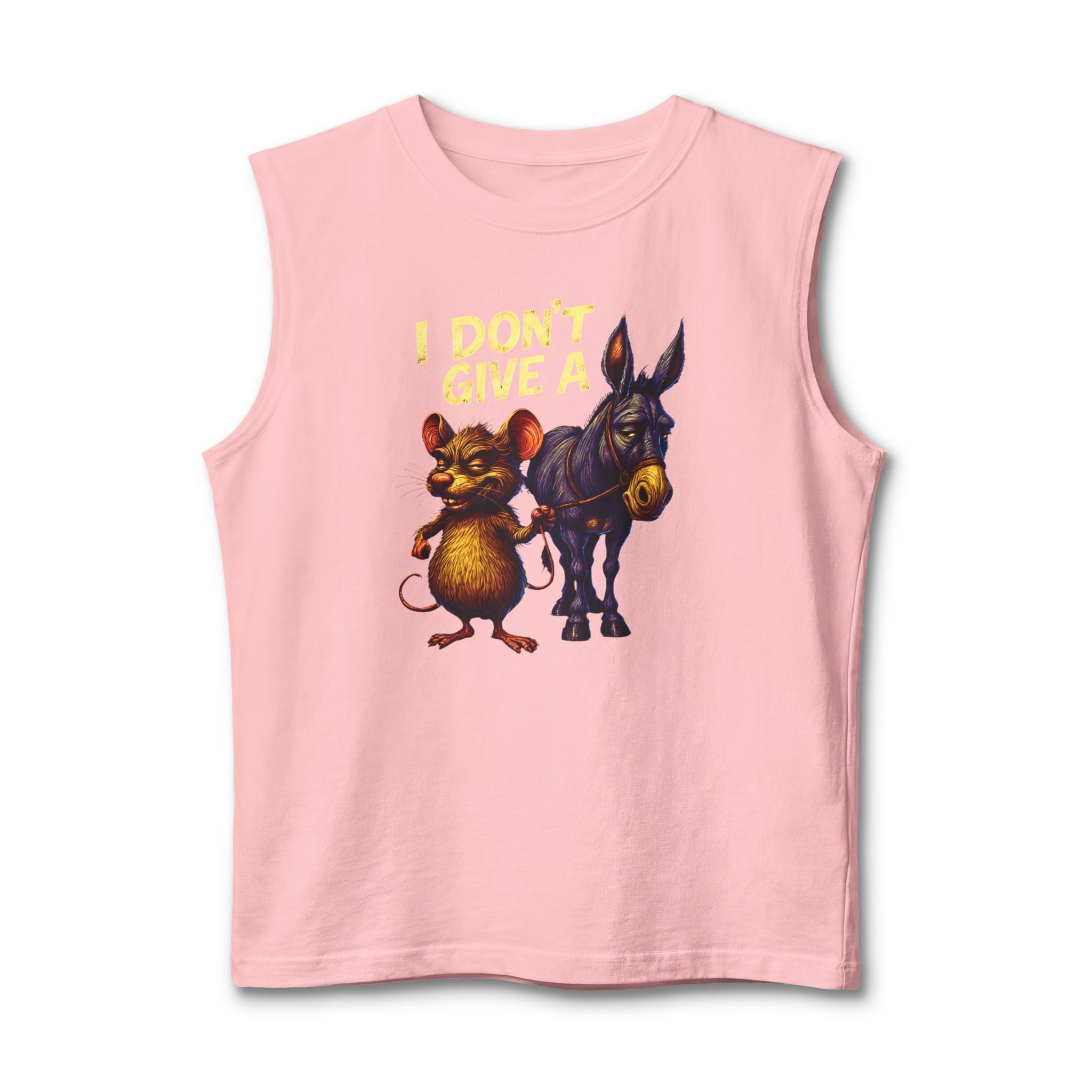 Muscle Tank — 'I Don't Give A' Rat & Donkey Vintage Graphic