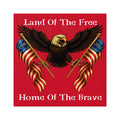 6" × 6" "Land of the Free, Home of the Brave" Square Sticker (Indoor/Outdoor)