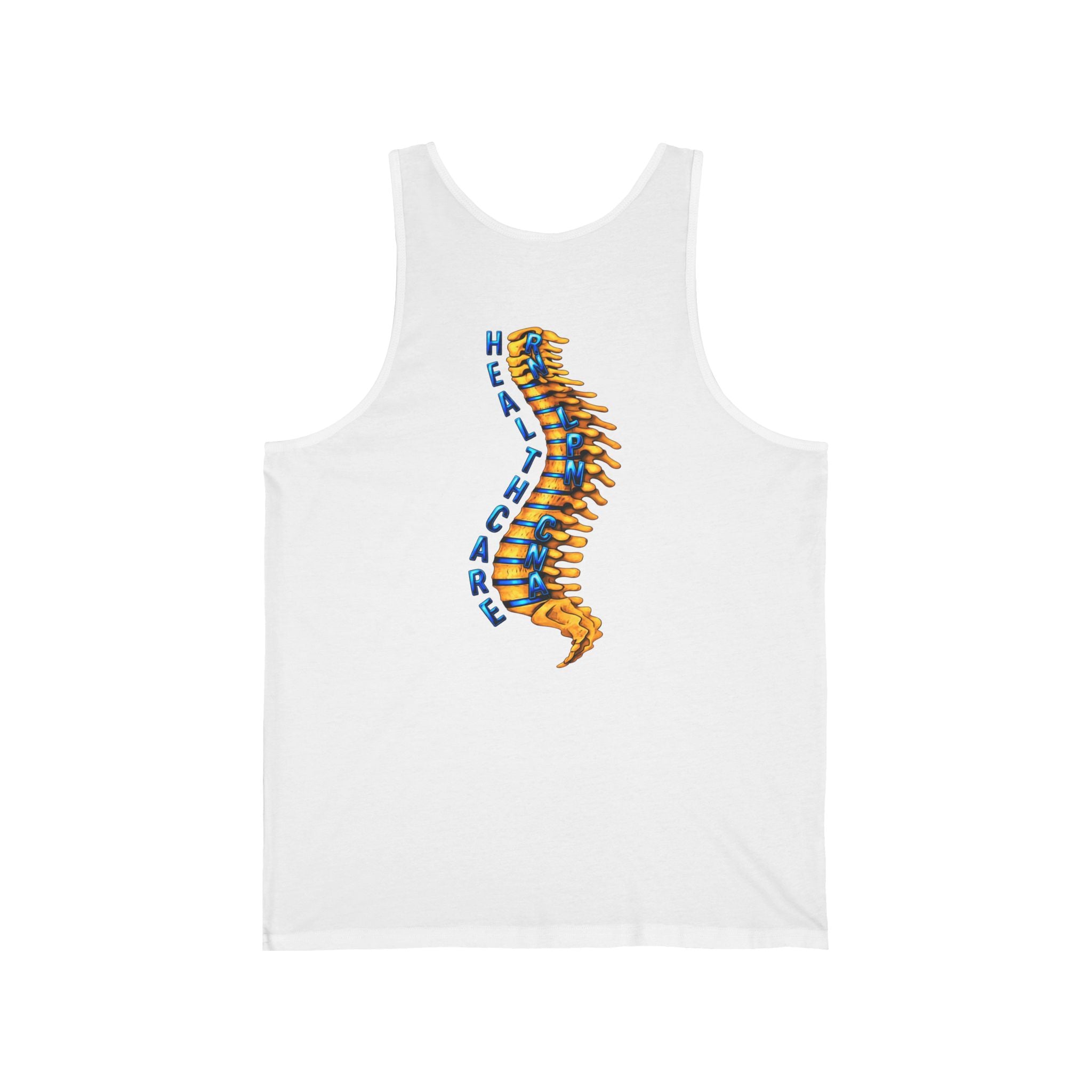 Front & Back Healthcare Spine Tank Top — Medical Staff Nurse Gift