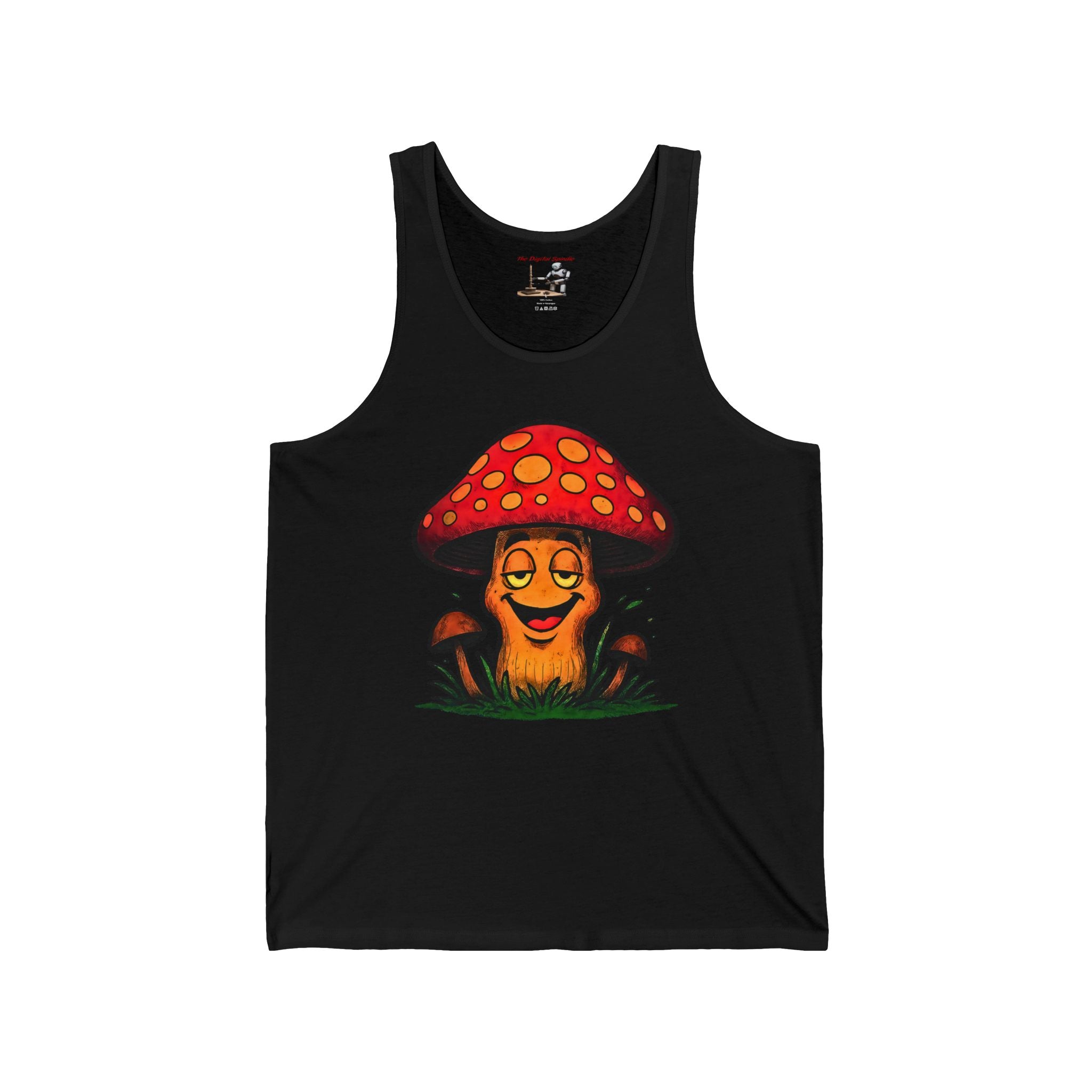 Happy Mushroom Tank Top — Cute Psychedelic Fungi Graphic Tank