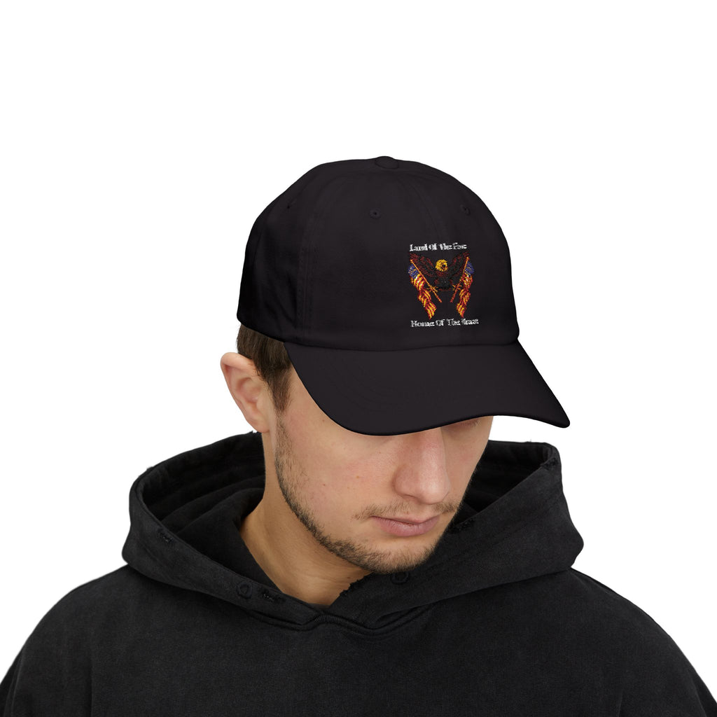 Land Of The Free Classic Dad Cap — Patriotic Eagle Embroidered Baseball Hat