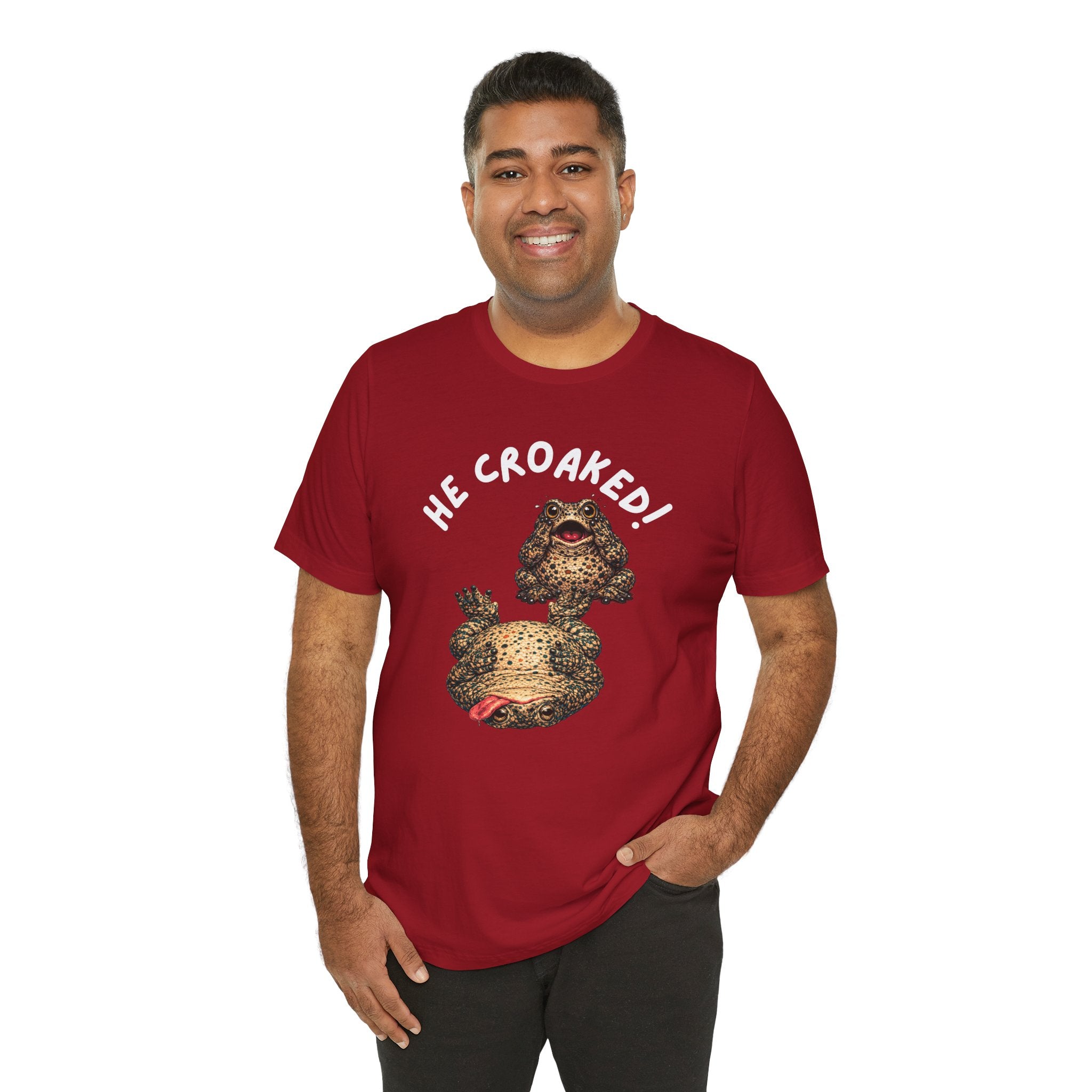 He Croaked! Frog Graphic Tee – Funny Toad Illustration Shirt
