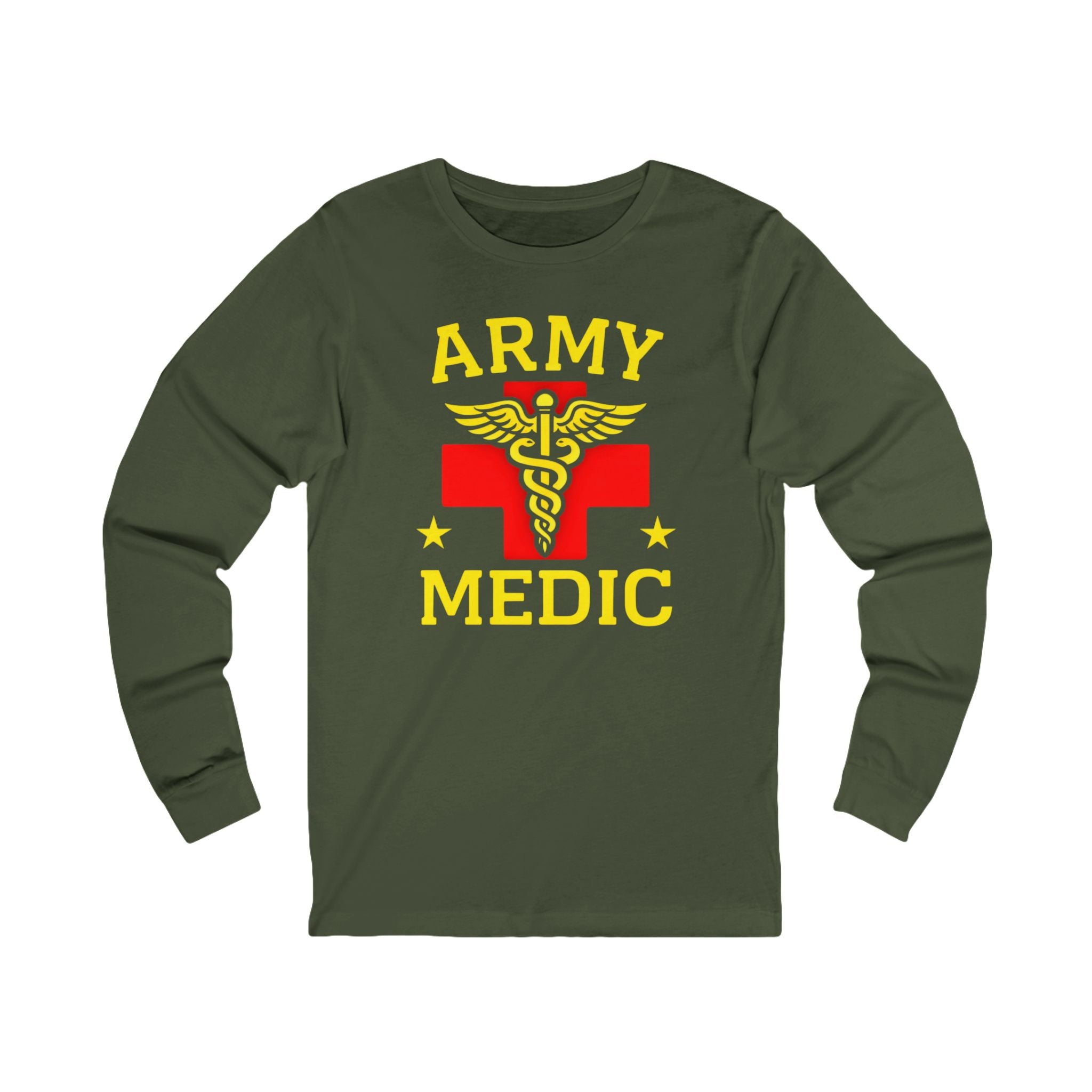 Army Medic Long Sleeve Tee — Military Medical Caduceus Shirt