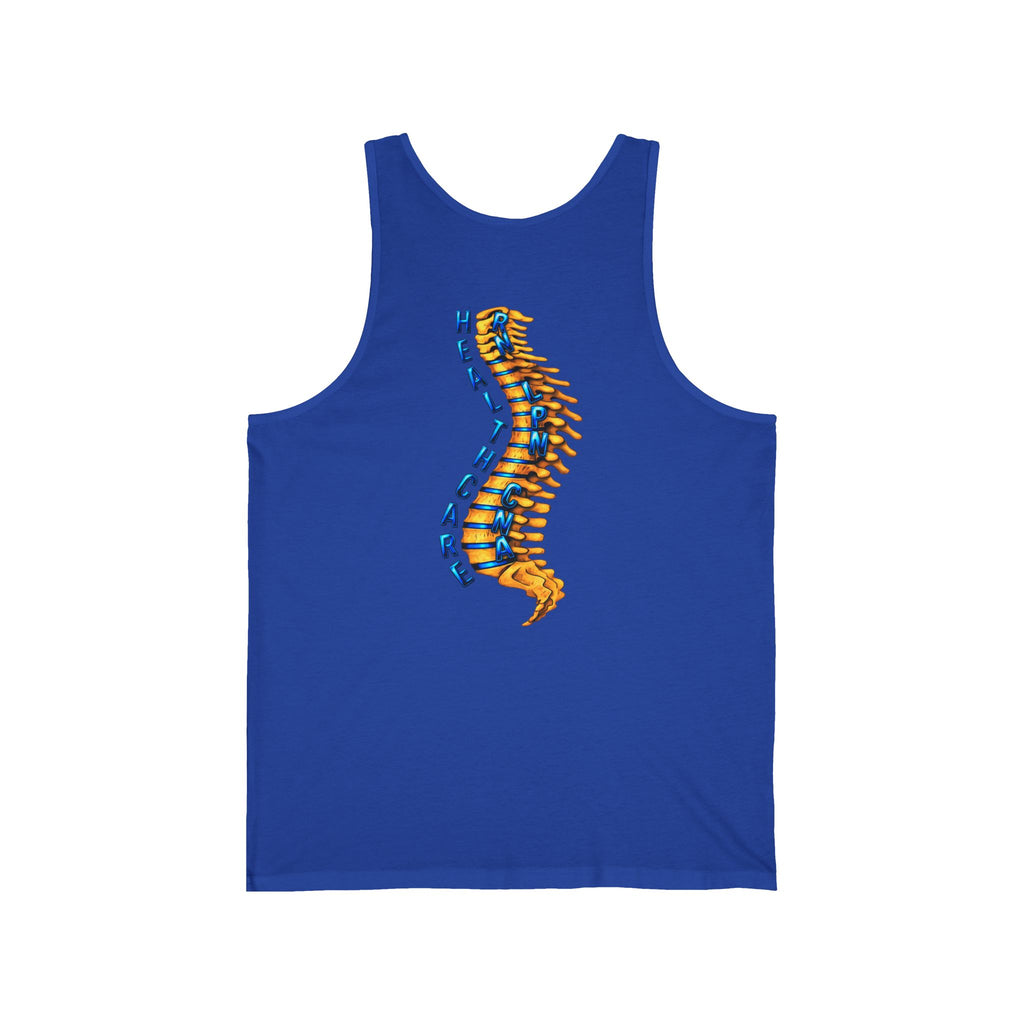 Front & Back Healthcare Spine Tank Top — Medical Staff Nurse Gift