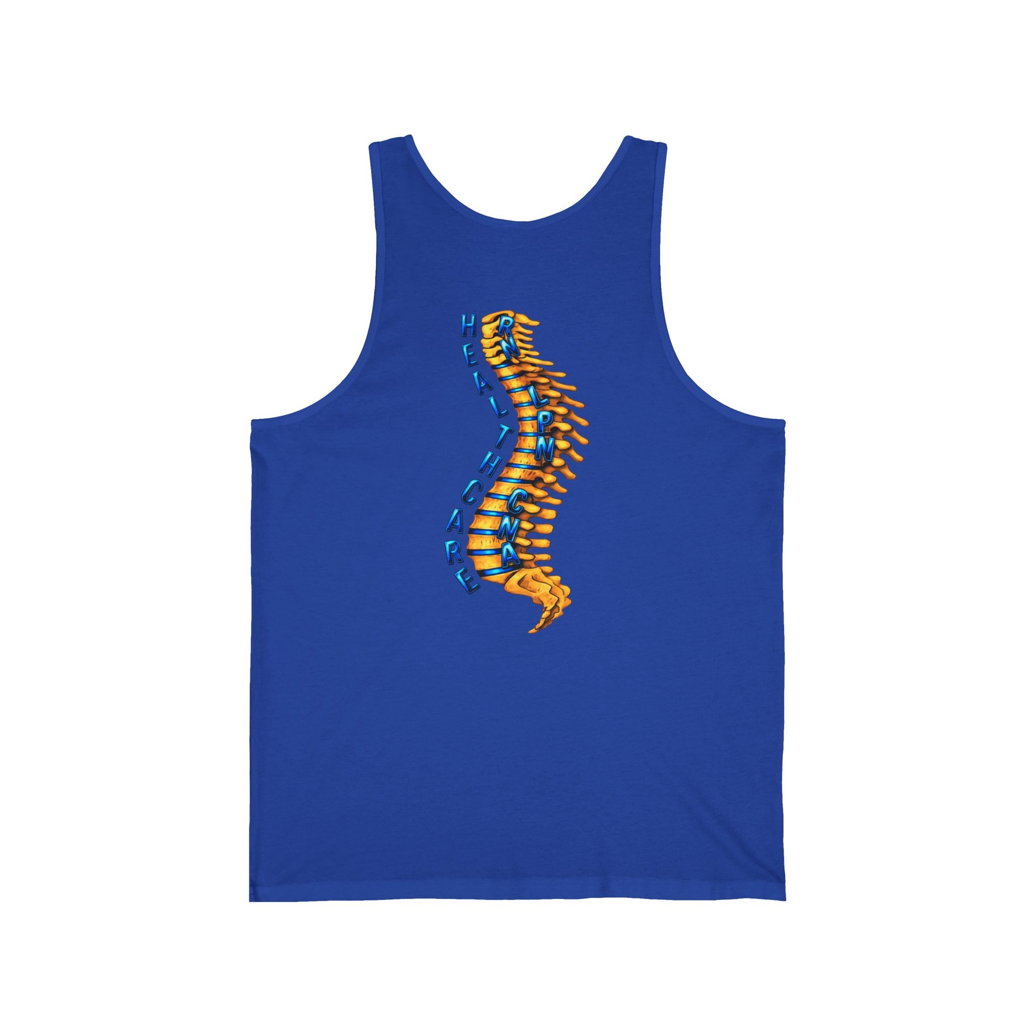 Front & Back Healthcare Spine Tank Top — Medical Staff Nurse Gift