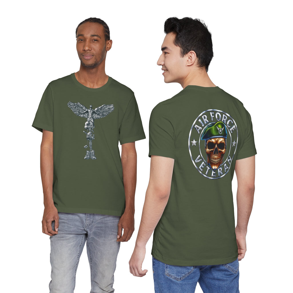 Air Force Veteran Skull Tee – Military Tribute Short Sleeve Shirt