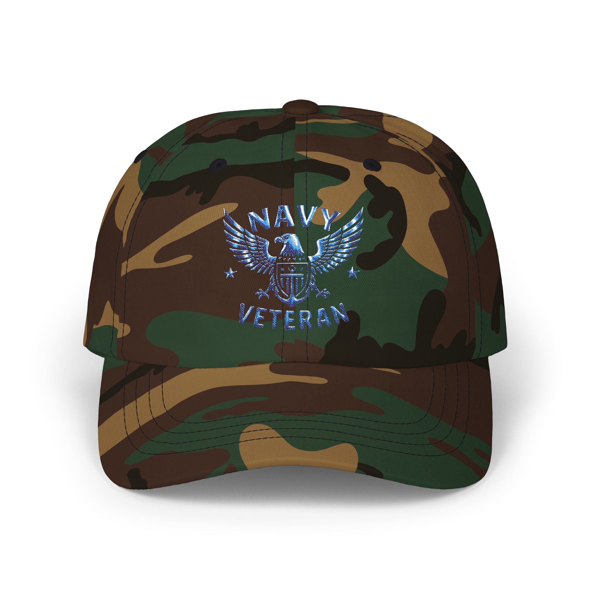 Navy Veteran Dad Hat – Embroidered Eagle & Flag Baseball Cap