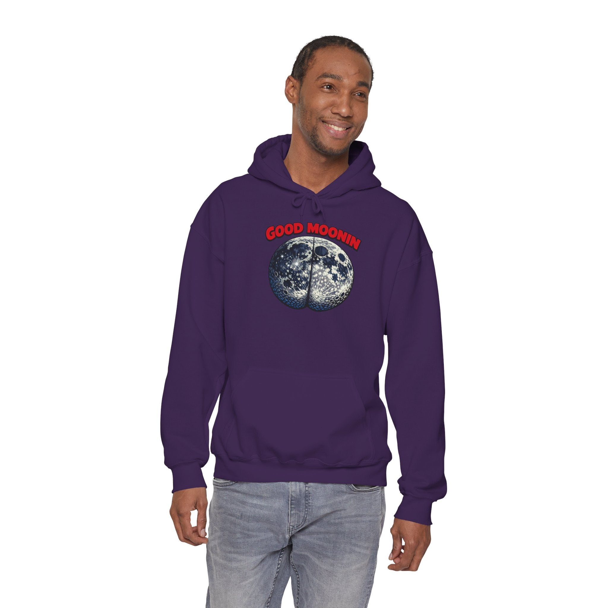 Good Moonin Hoodie — Vintage Botanical Moon Graphic Hoodie