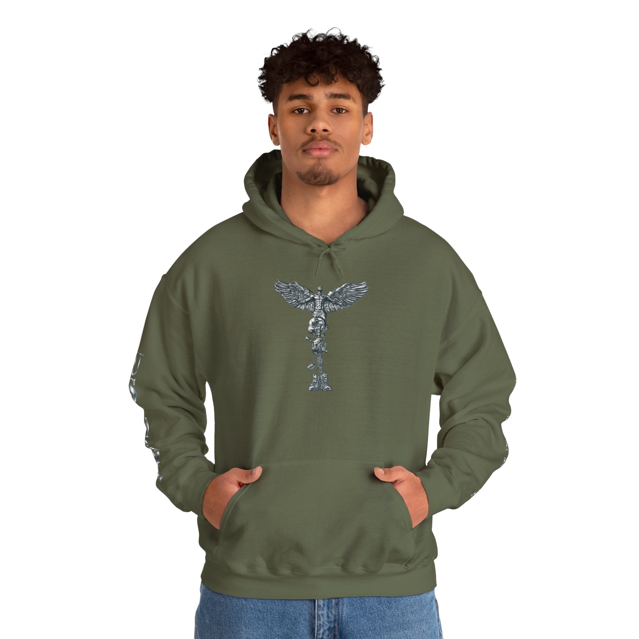 US Army Veteran Crest Hoodie — Military Emblem Sweatshirt