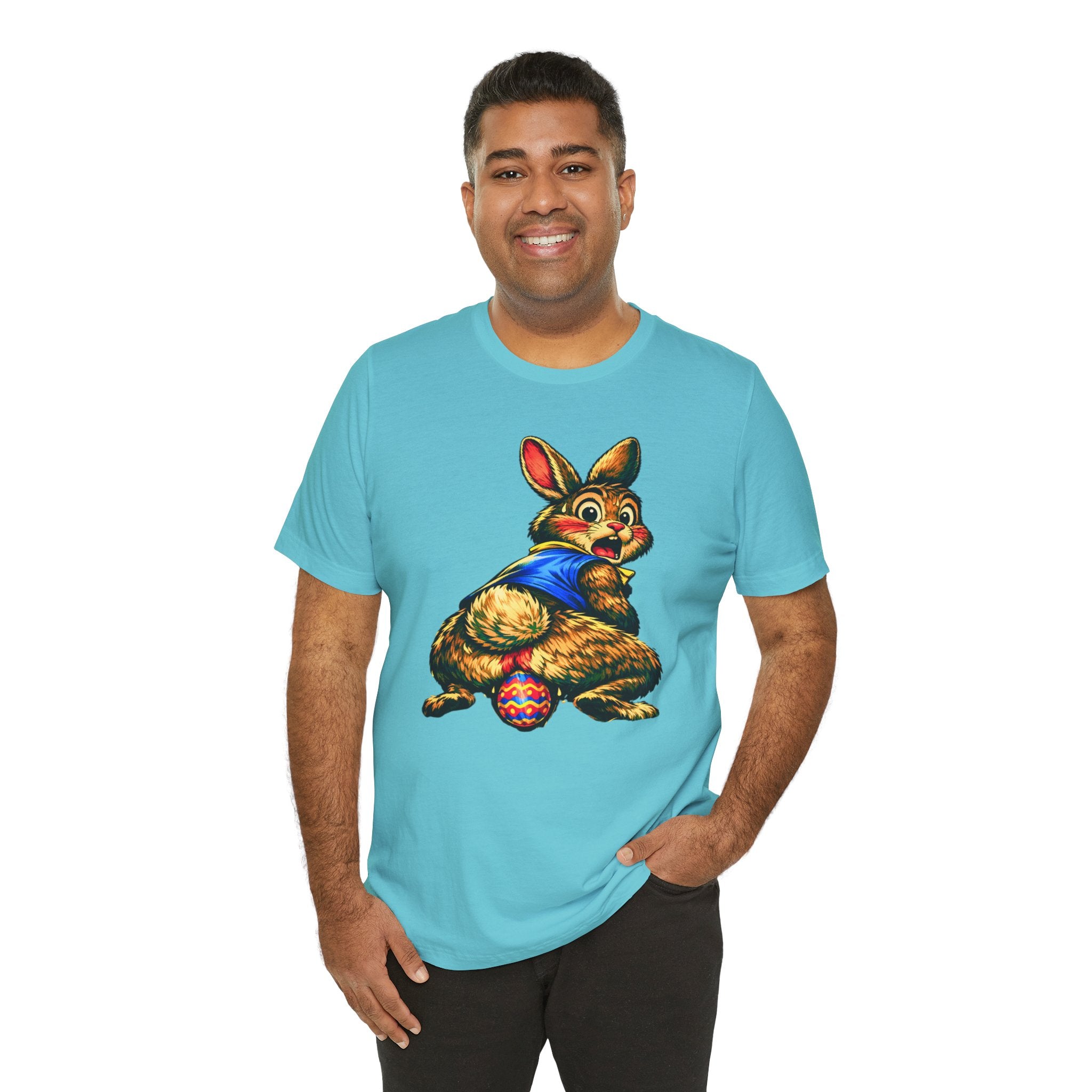 Easter Bunny Laying Egg Graphic Tee