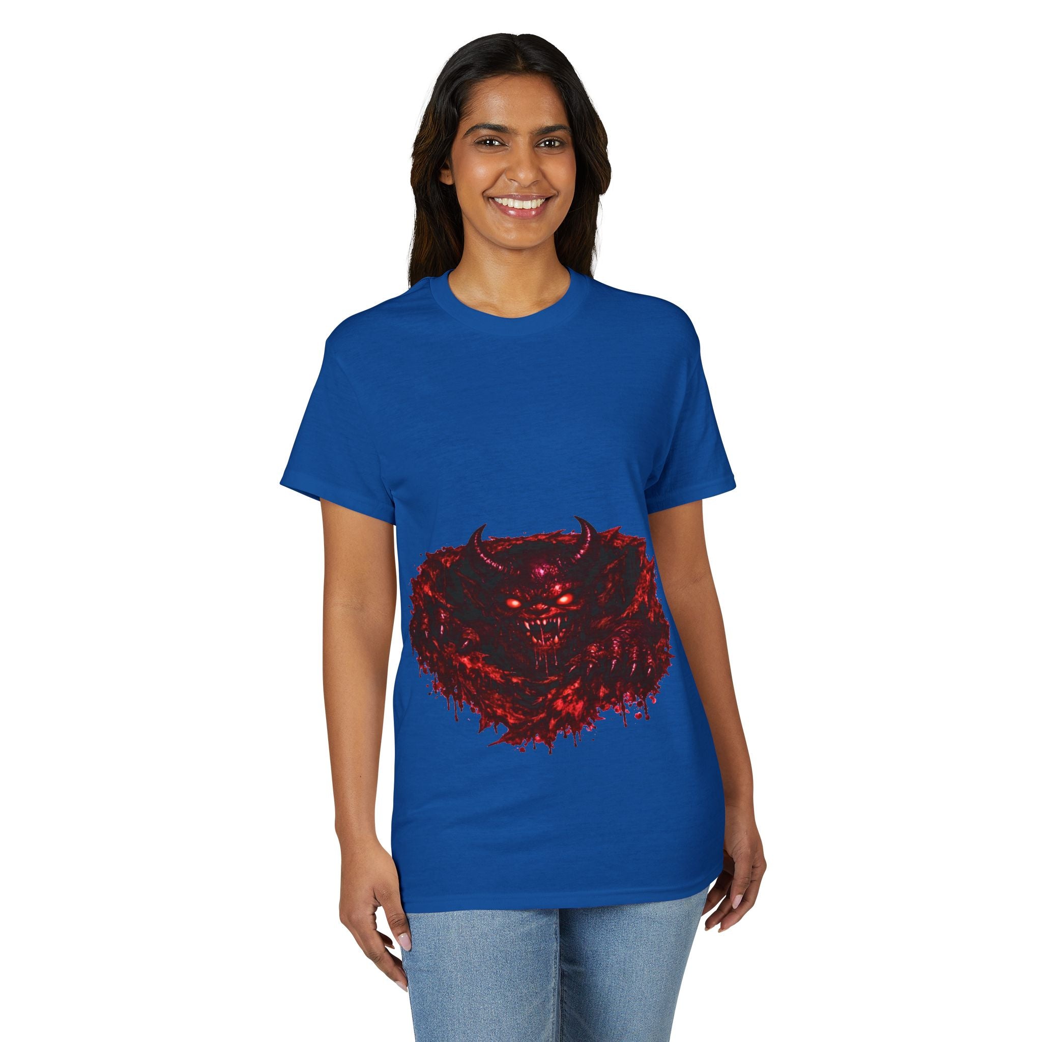 Demonic Red Monster T-Shirt — Gothic Horror Graphic Tee