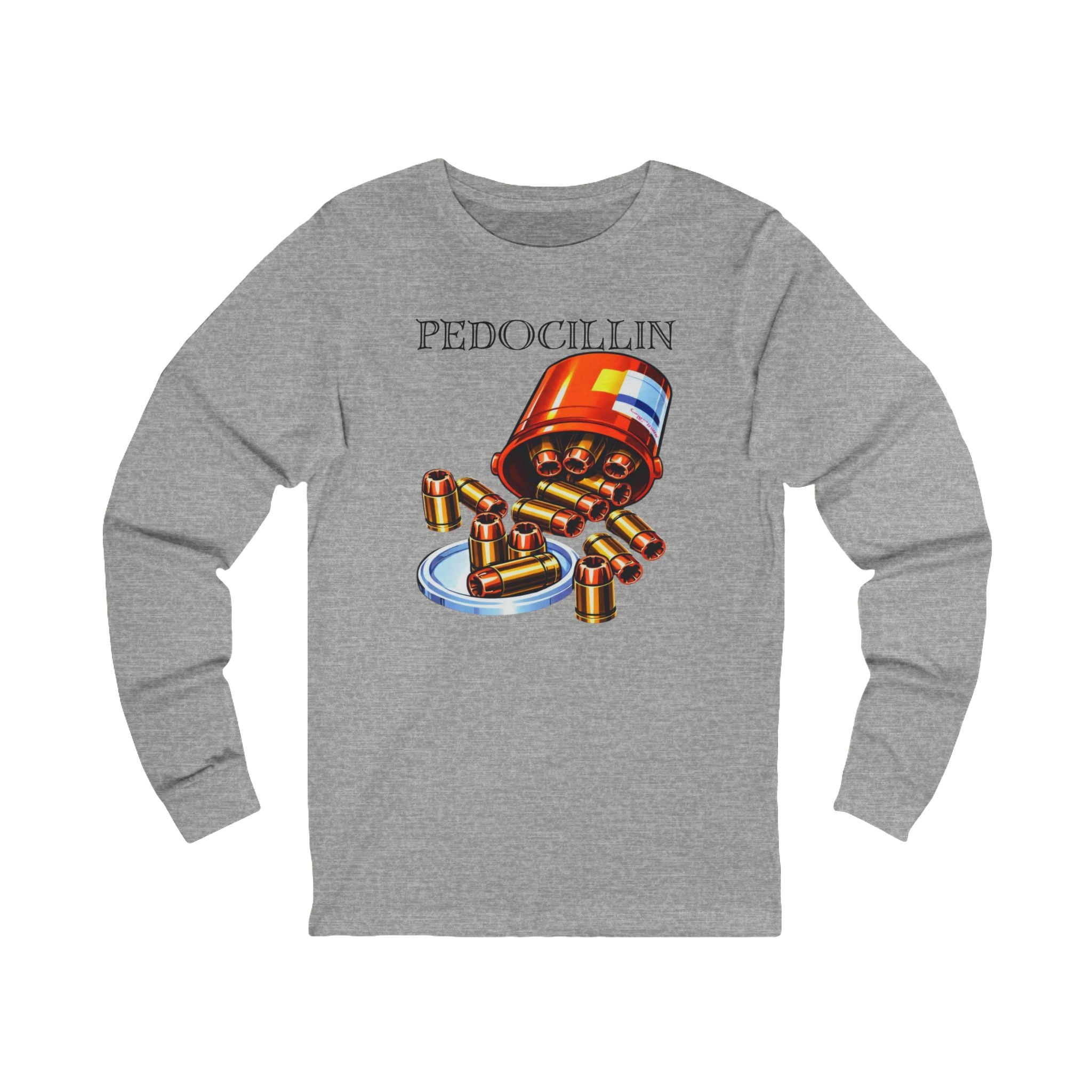 "Pedocillin" Pill Bottle Graphic Long Sleeve Tee