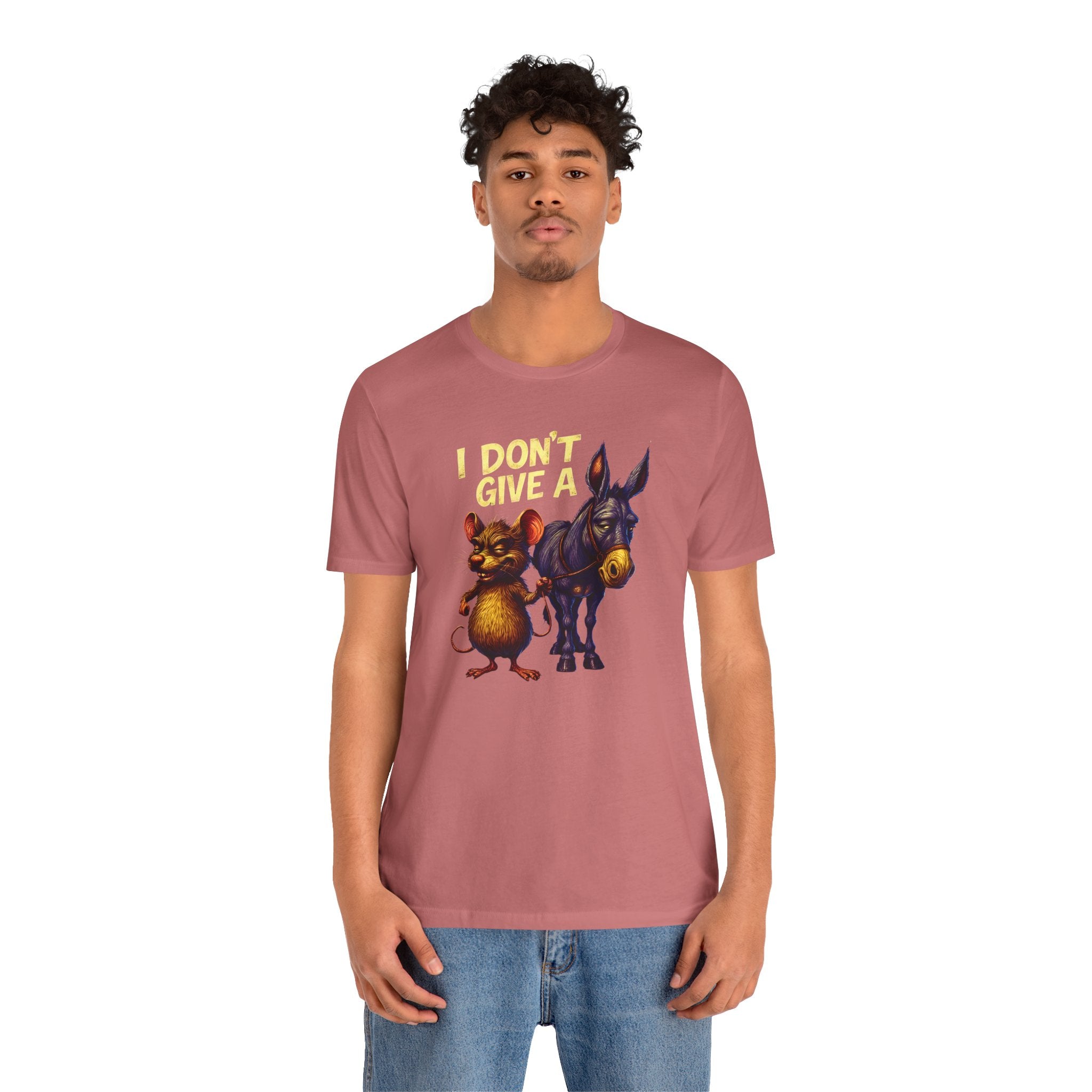 I Don't Give A — Funny Rat & Donkey Graphic Tee