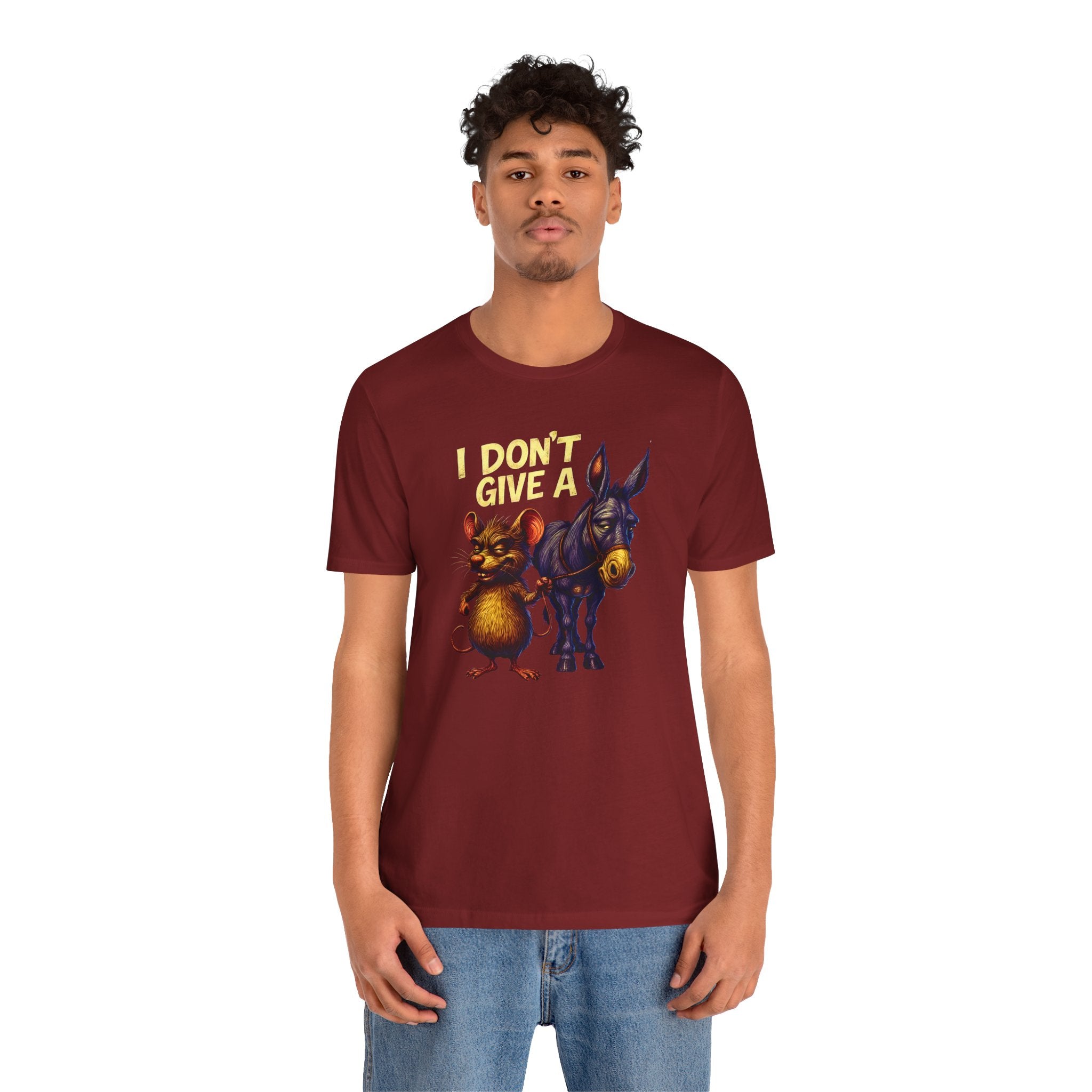 I Don't Give A — Funny Rat & Donkey Graphic Tee